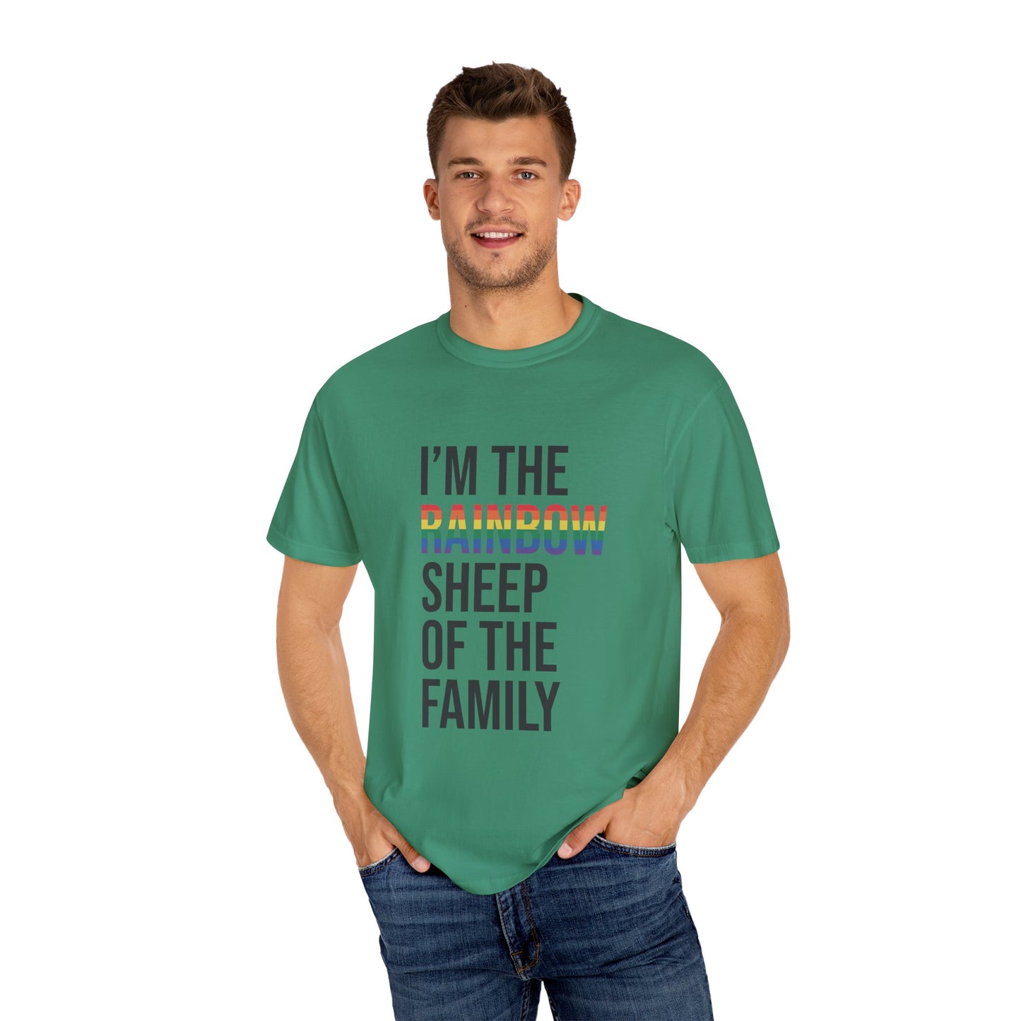 I'm The Rainbow Sheep of The Family Unisex Garment-Dyed T-shirt