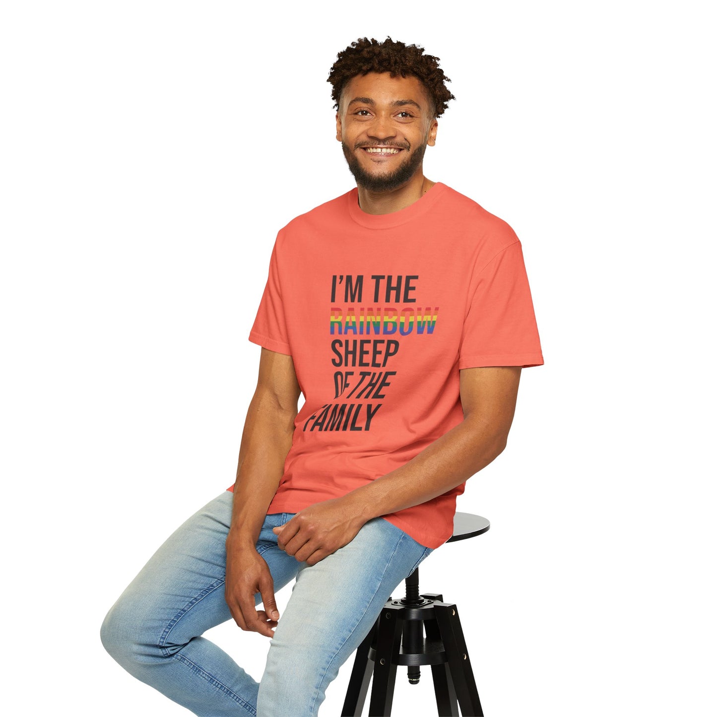 I'm The Rainbow Sheep of The Family Unisex Garment-Dyed T-shirt