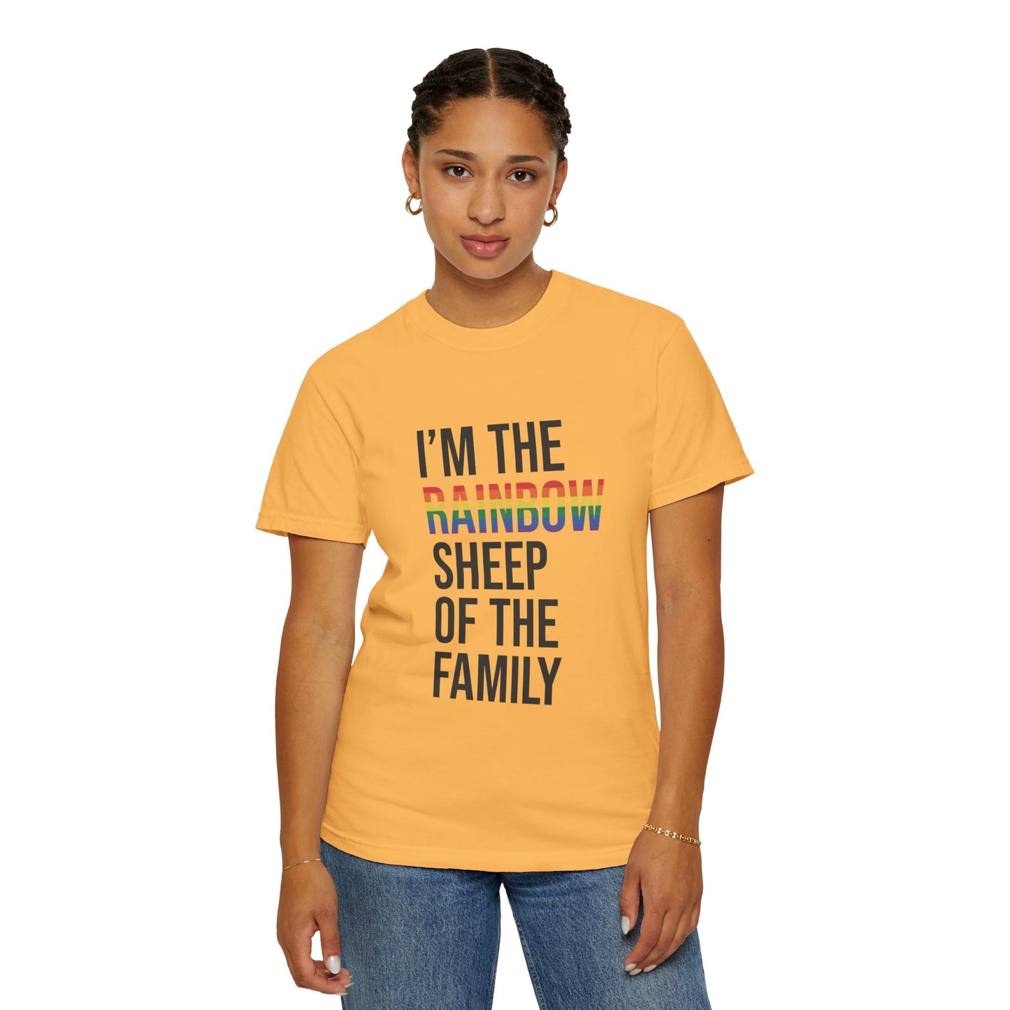 I'm The Rainbow Sheep of The Family Unisex Garment-Dyed T-shirt