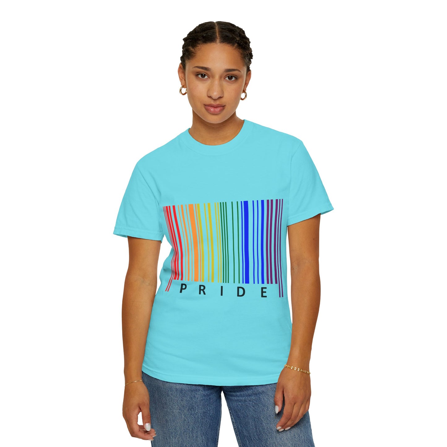 Pride Barcode Unisex Garment-Dyed T-shirt