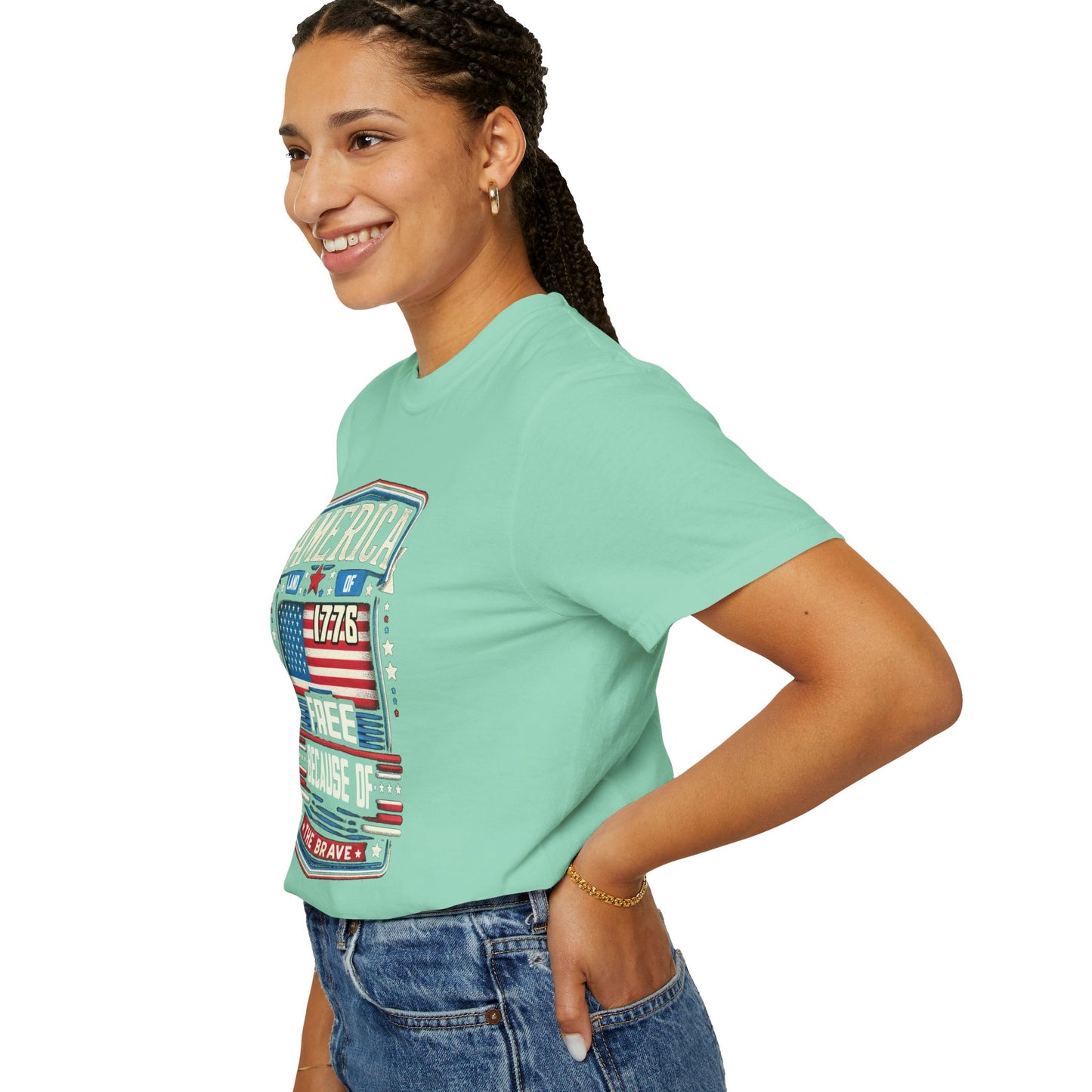 America Land of the Free  Unisex Garment-Dyed T-shirt