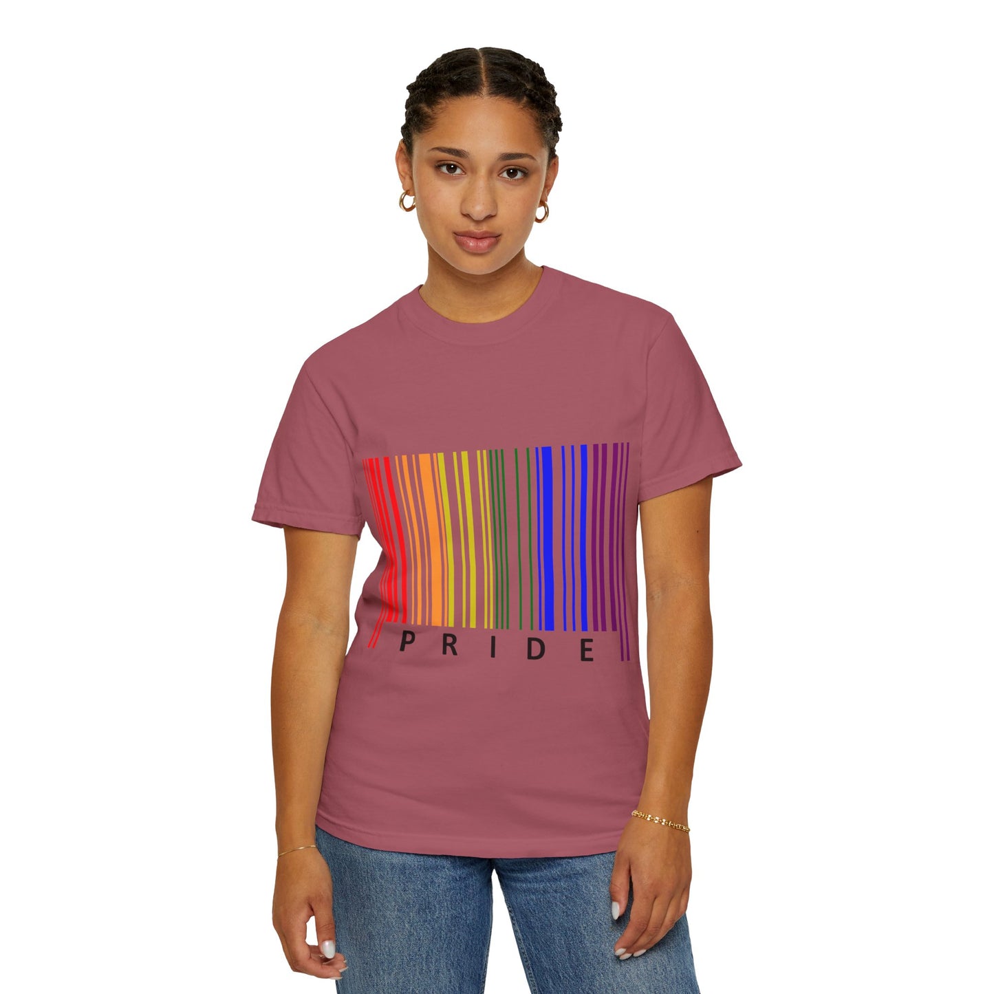 Pride Barcode Unisex Garment-Dyed T-shirt