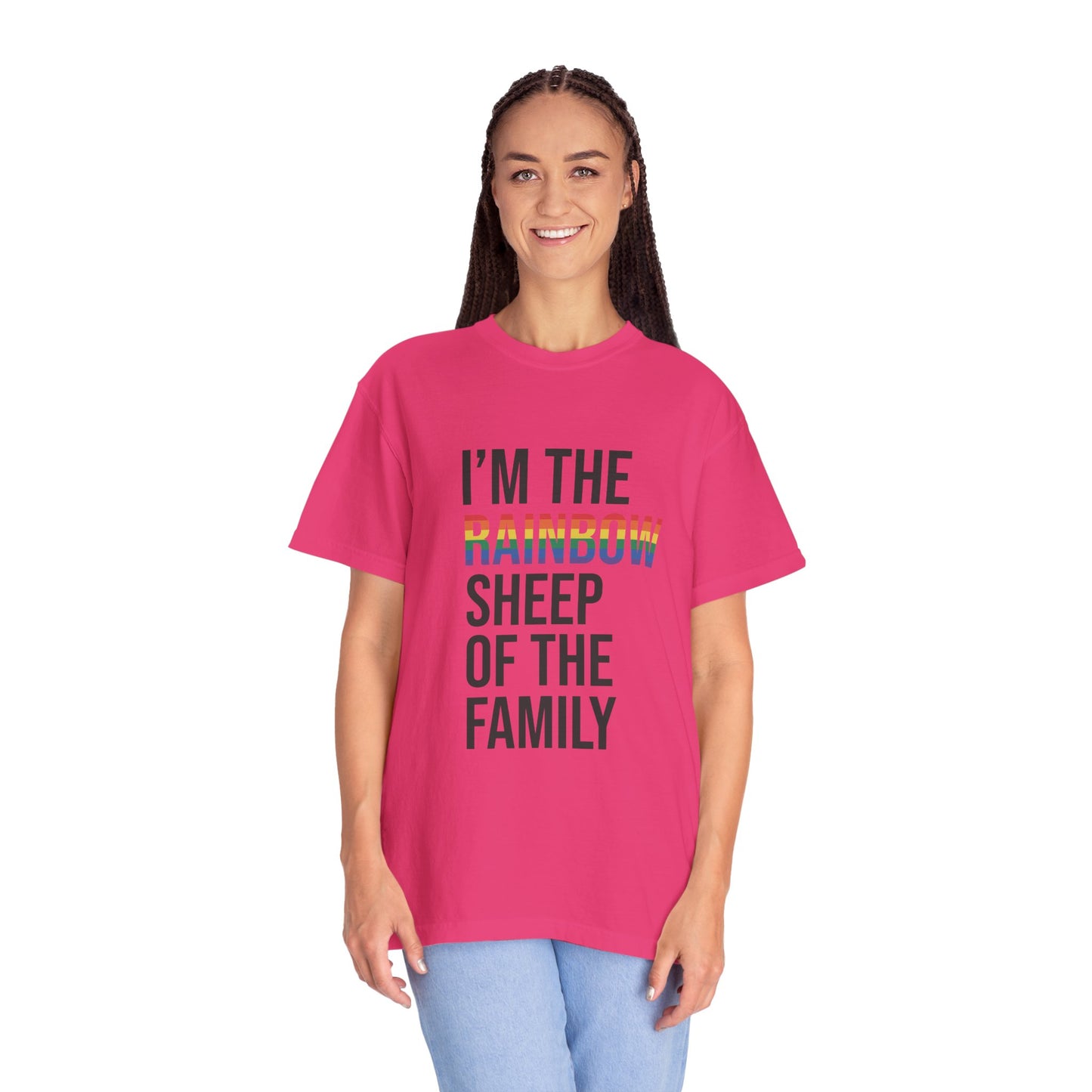 I'm The Rainbow Sheep of The Family Unisex Garment-Dyed T-shirt