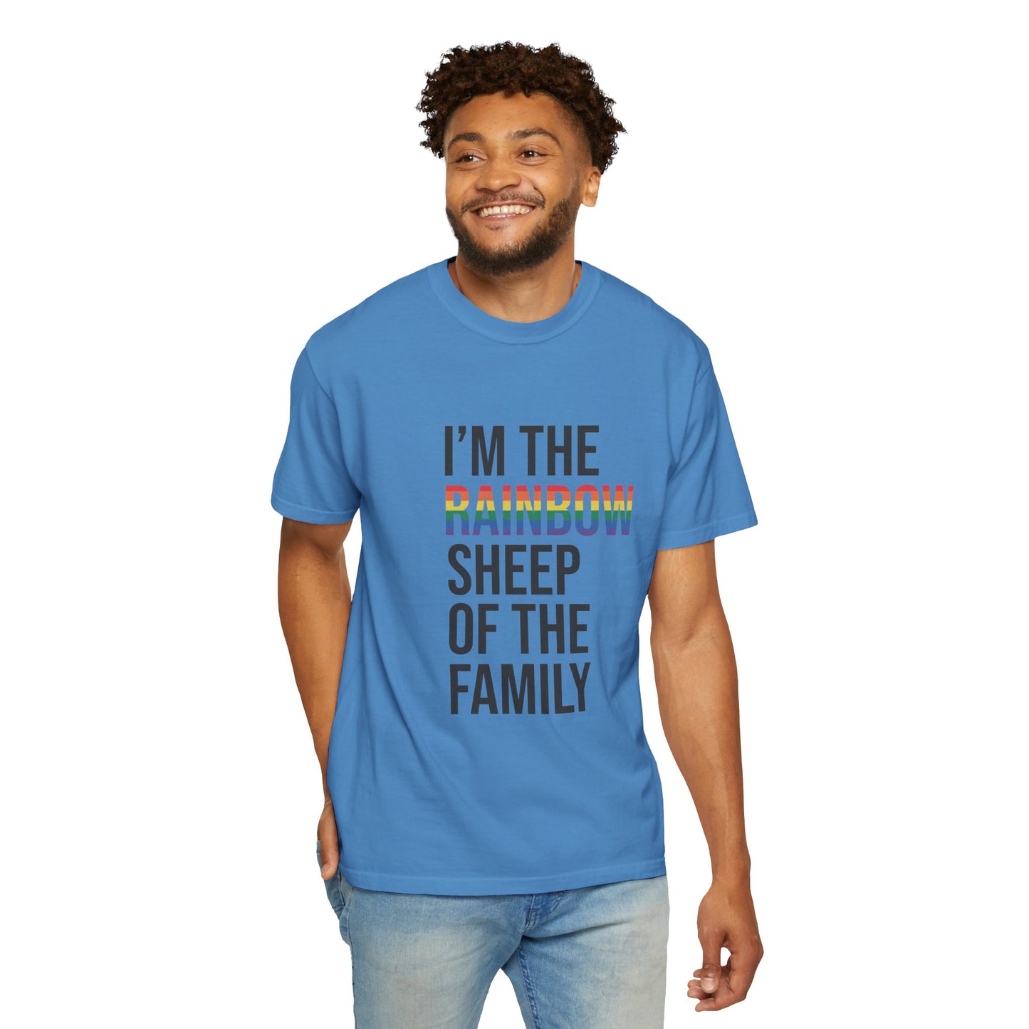 I'm The Rainbow Sheep of The Family Unisex Garment-Dyed T-shirt