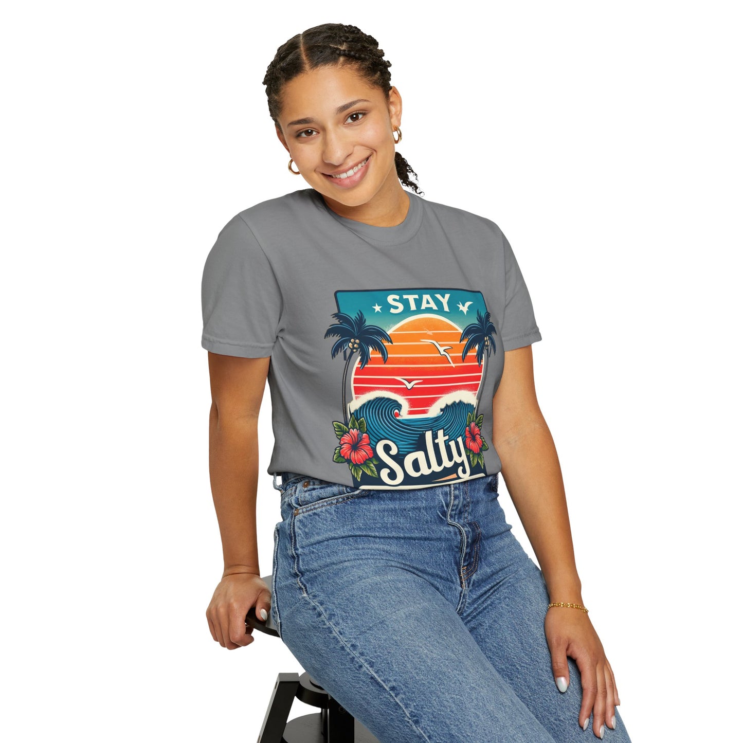 Stay Salty Unisex Garment-Dyed T-shirt