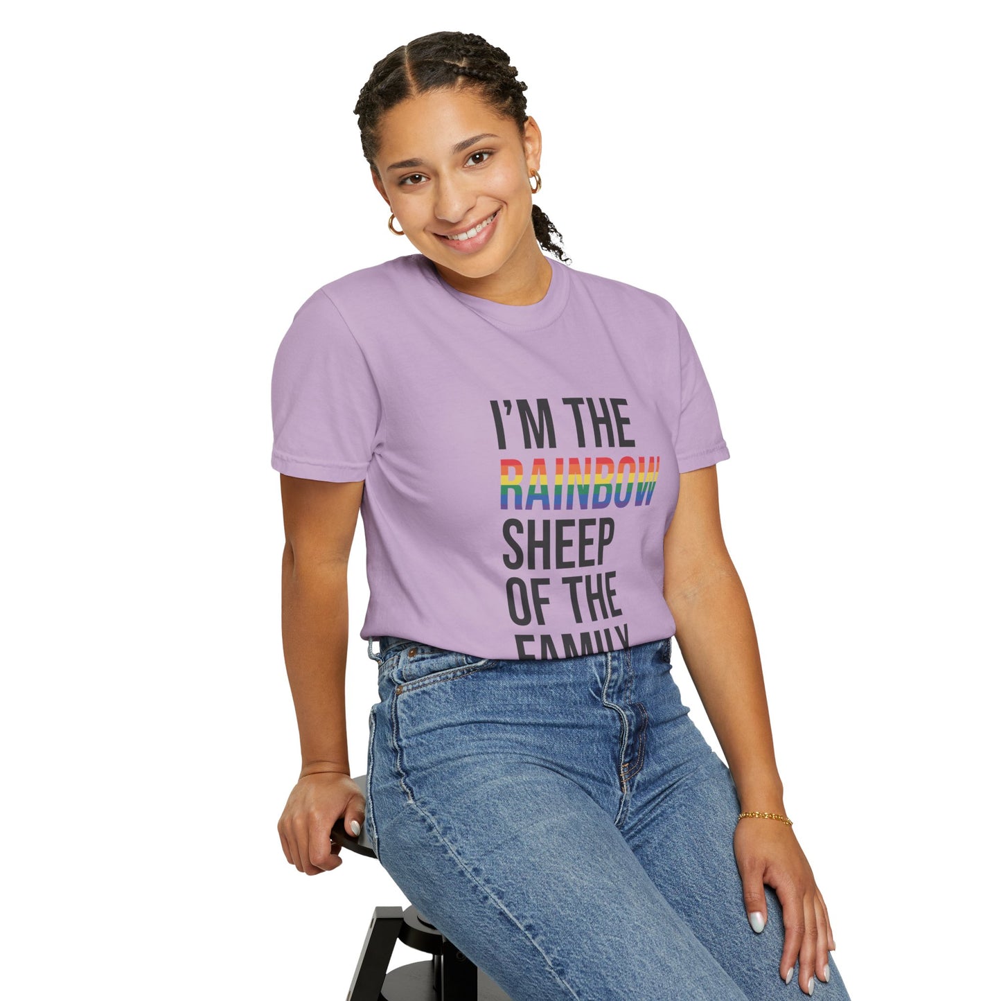 I'm The Rainbow Sheep of The Family Unisex Garment-Dyed T-shirt