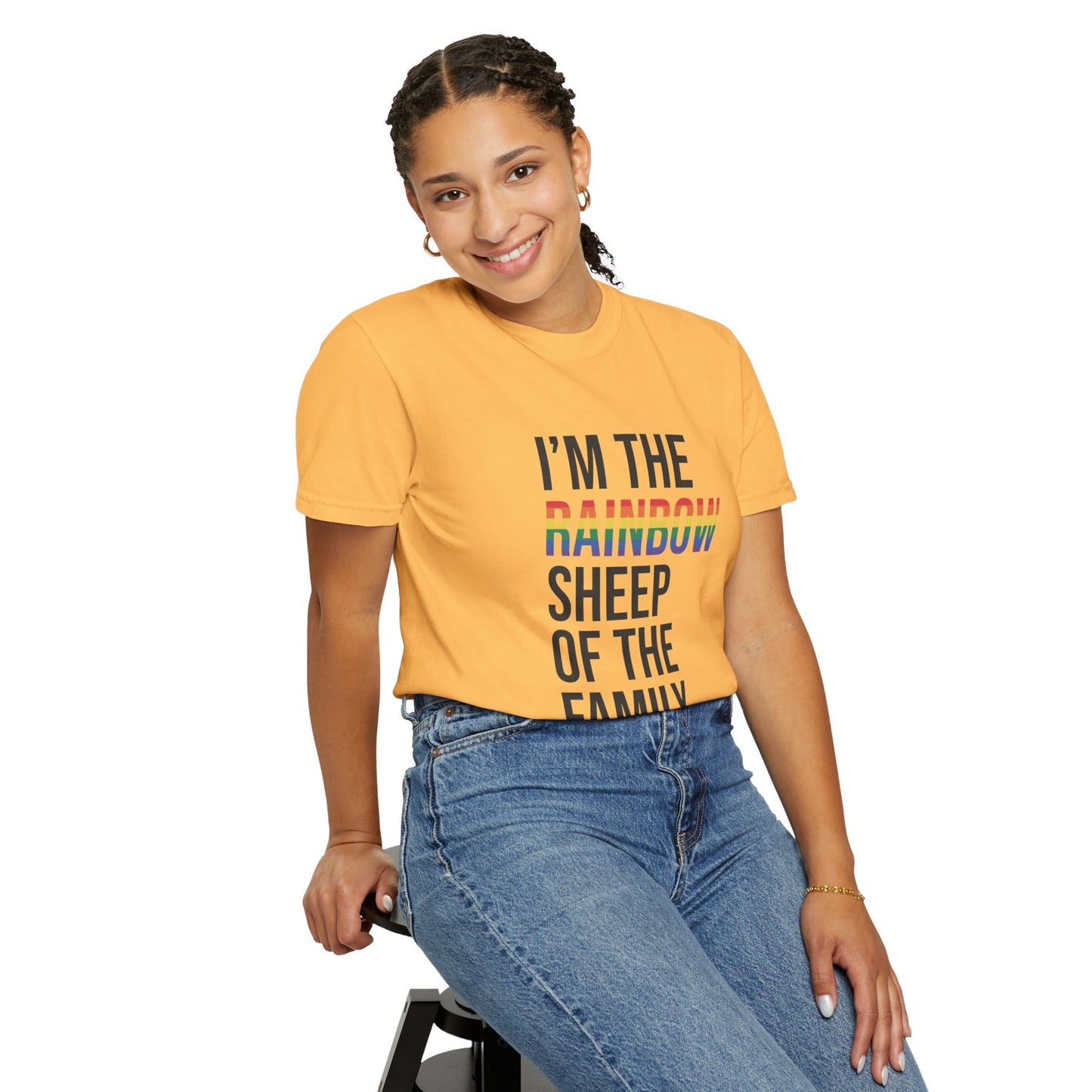 I'm The Rainbow Sheep of The Family Unisex Garment-Dyed T-shirt