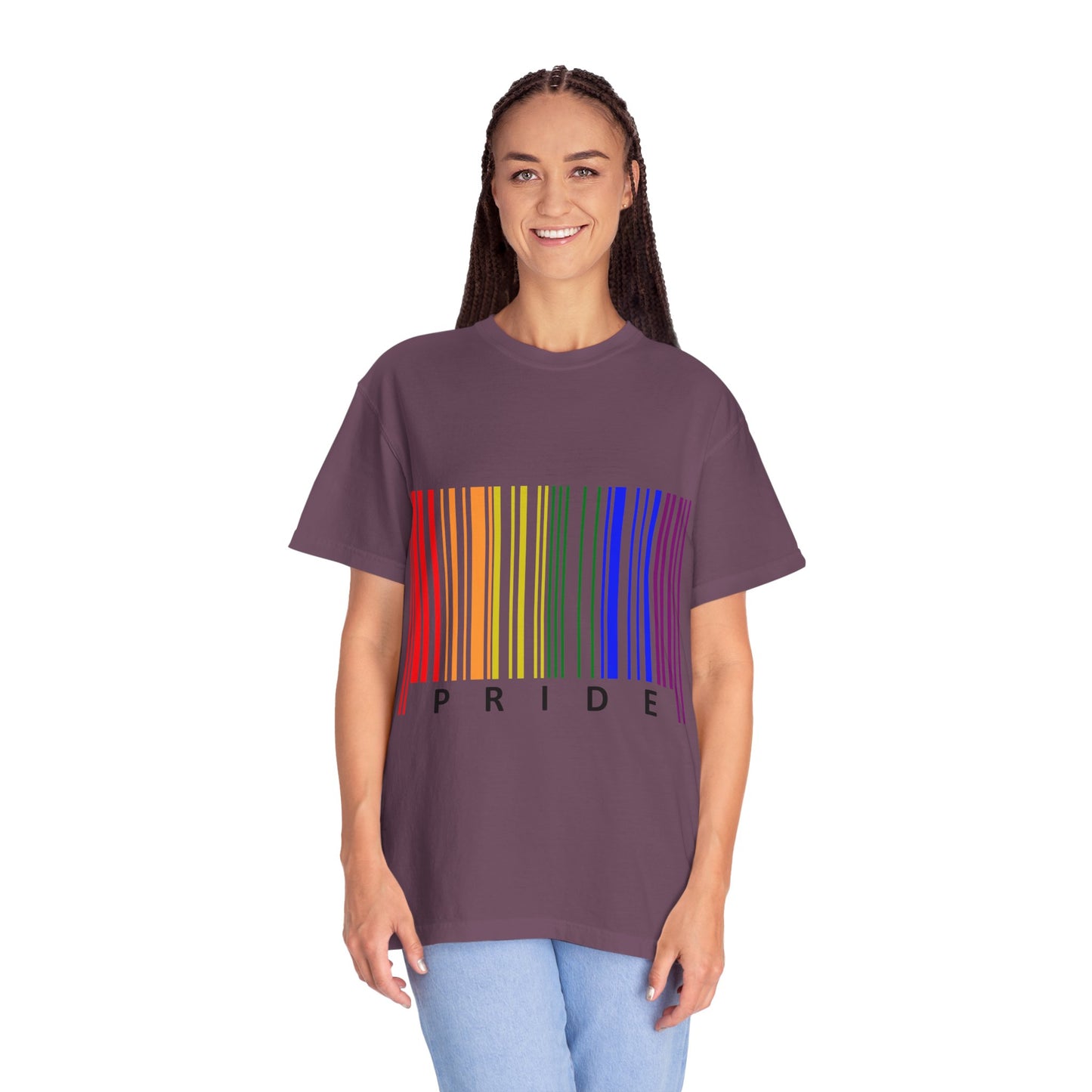 Pride Barcode Unisex Garment-Dyed T-shirt