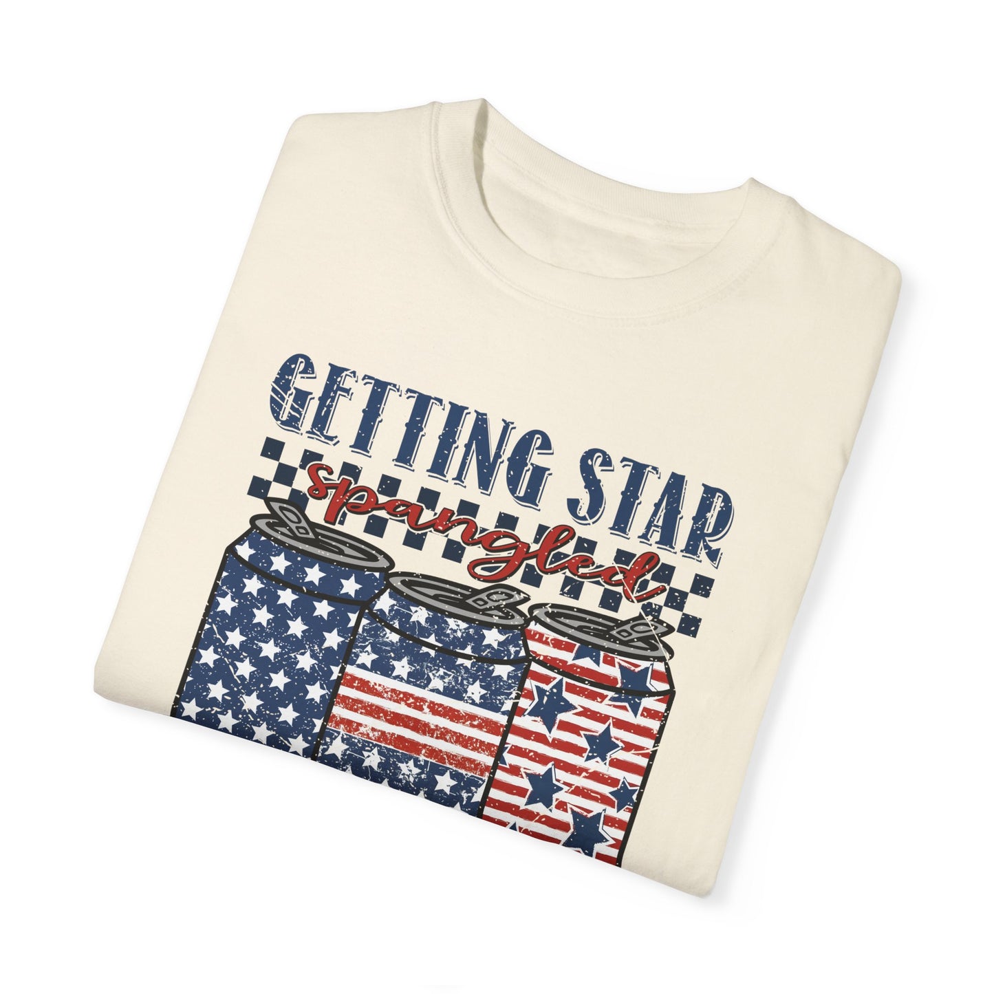 Getting Start Spangled Hammered Unisex Garment-Dyed T-shirt