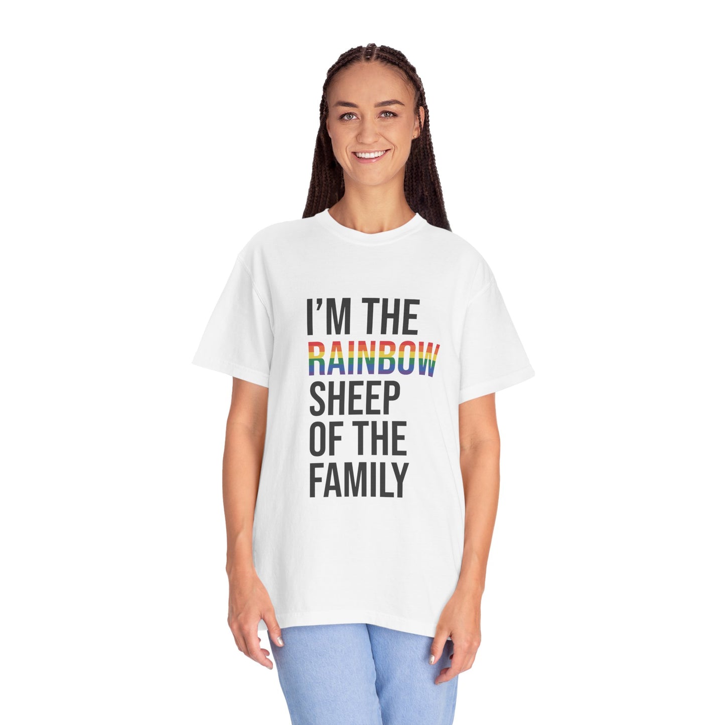 I'm The Rainbow Sheep of The Family Unisex Garment-Dyed T-shirt