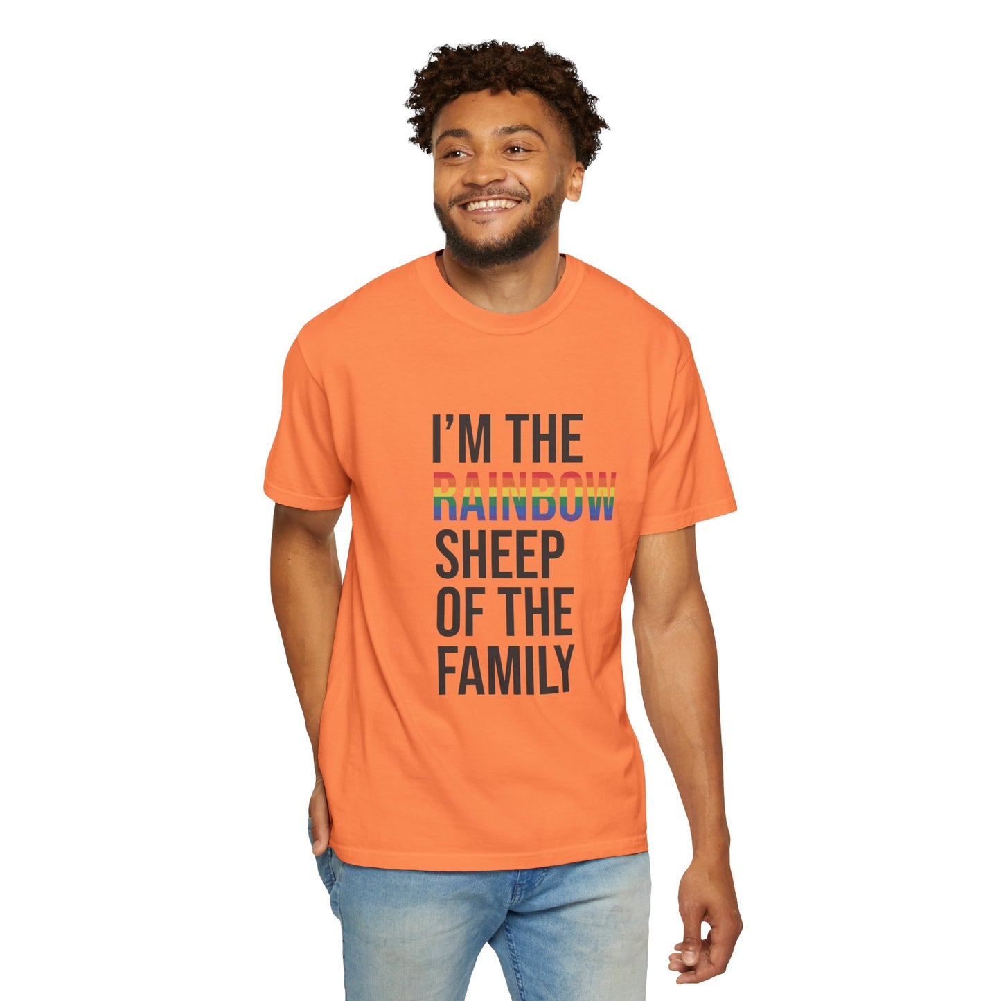 I'm The Rainbow Sheep of The Family Unisex Garment-Dyed T-shirt