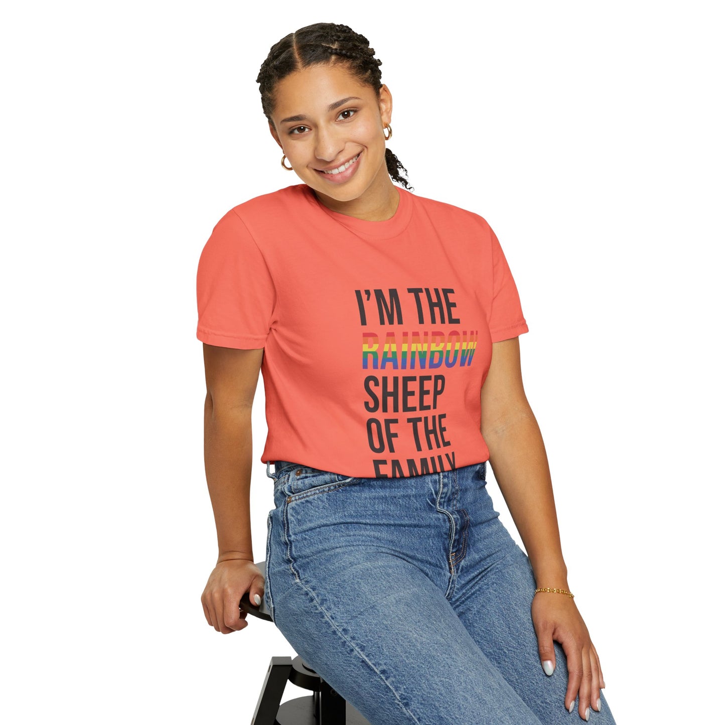 I'm The Rainbow Sheep of The Family Unisex Garment-Dyed T-shirt