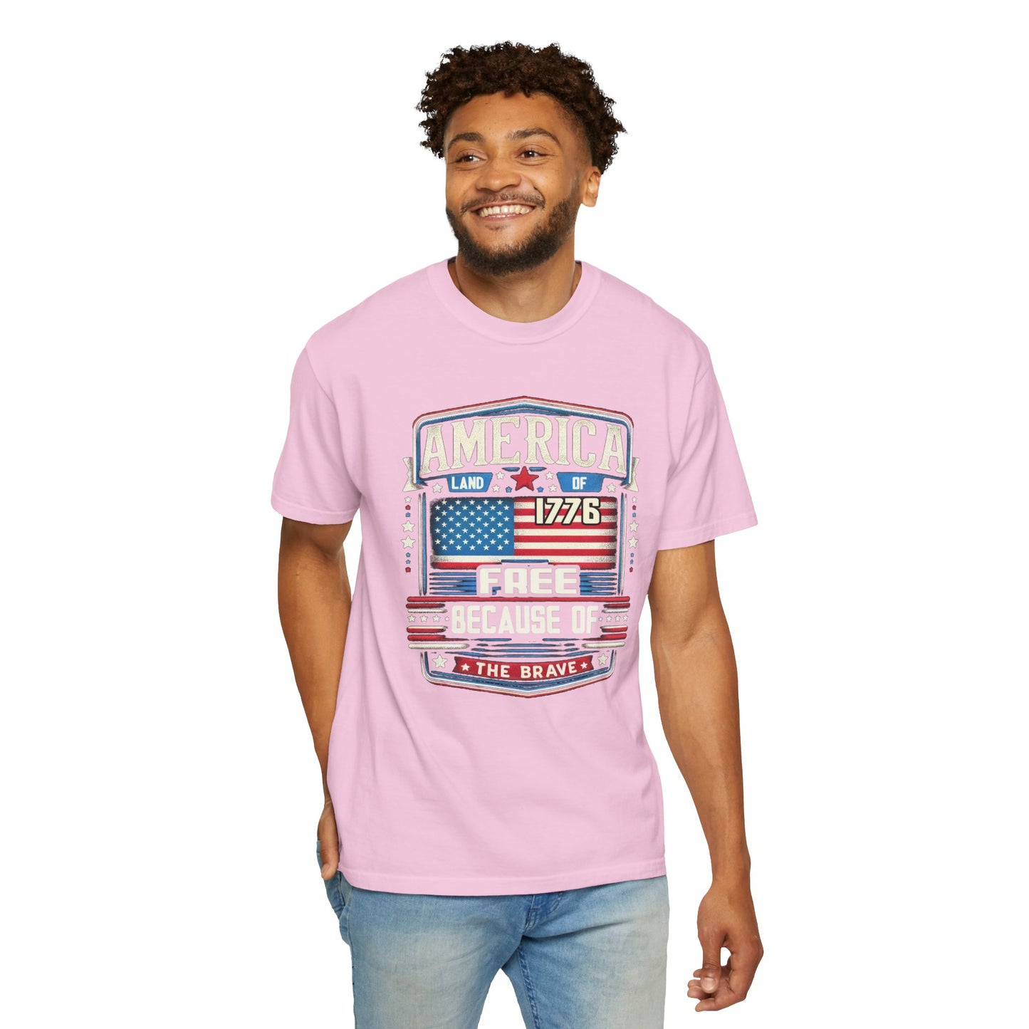 America Land of the Free  Unisex Garment-Dyed T-shirt