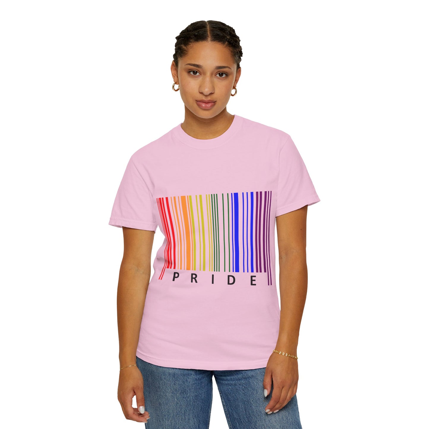 Pride Barcode Unisex Garment-Dyed T-shirt