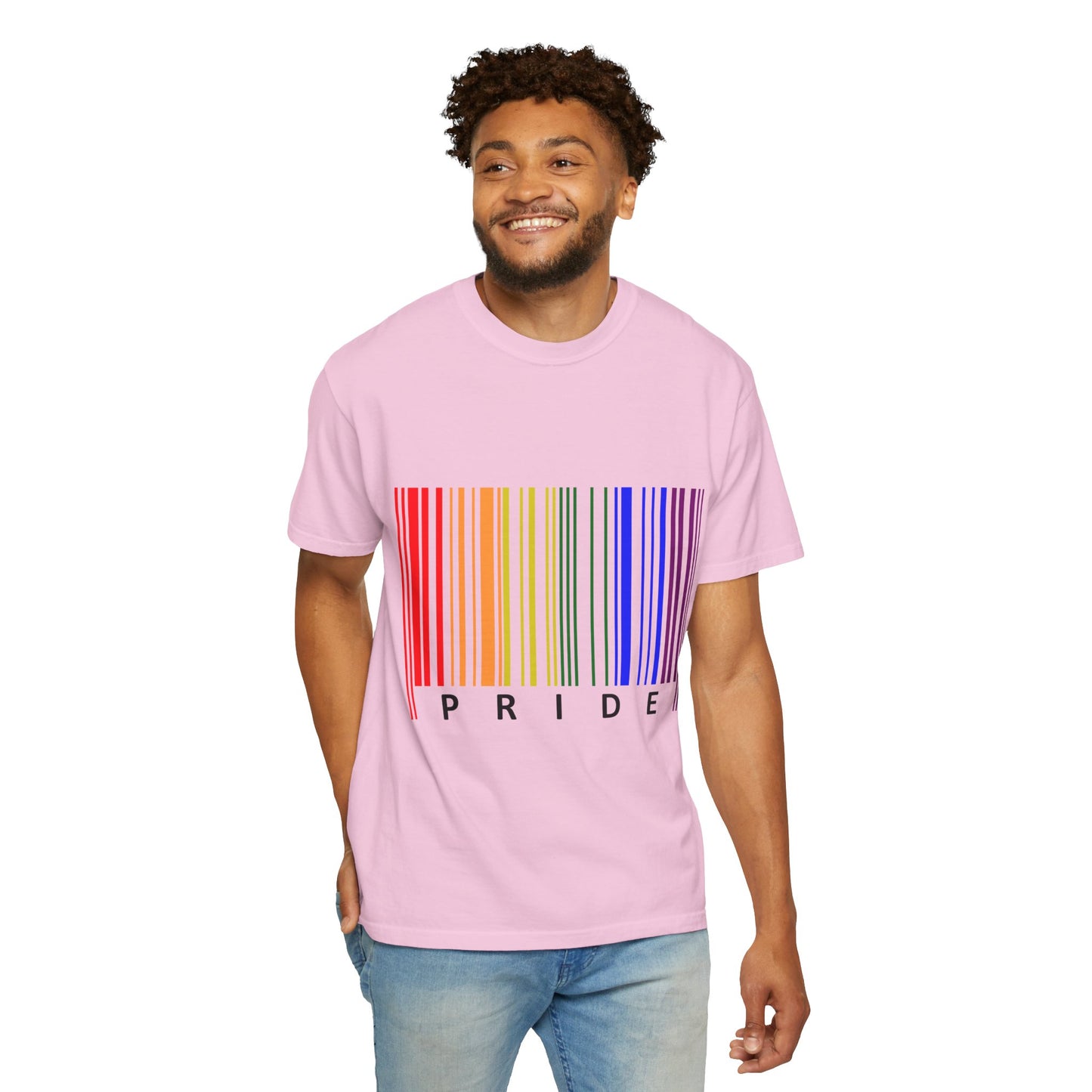 Pride Barcode Unisex Garment-Dyed T-shirt