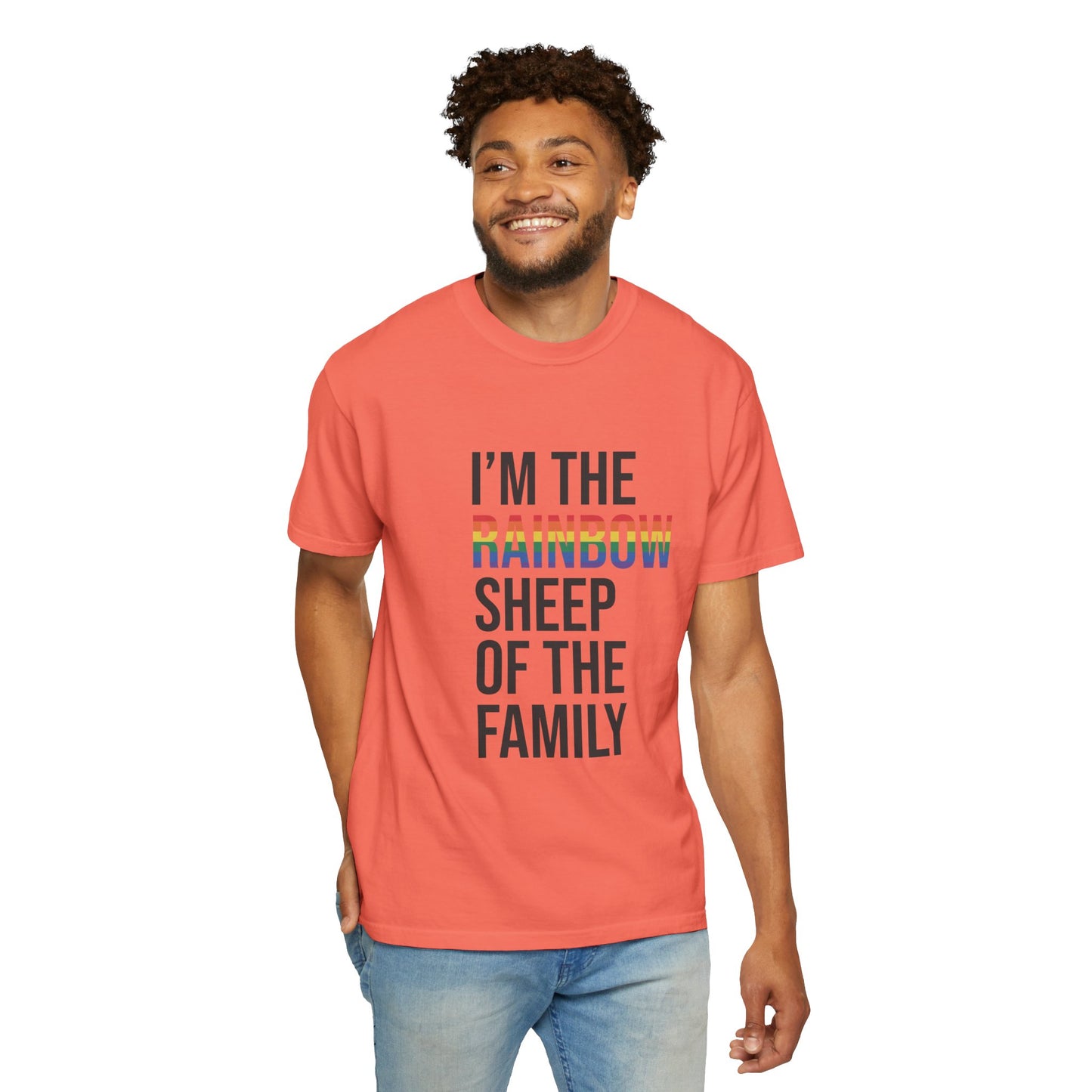 I'm The Rainbow Sheep of The Family Unisex Garment-Dyed T-shirt