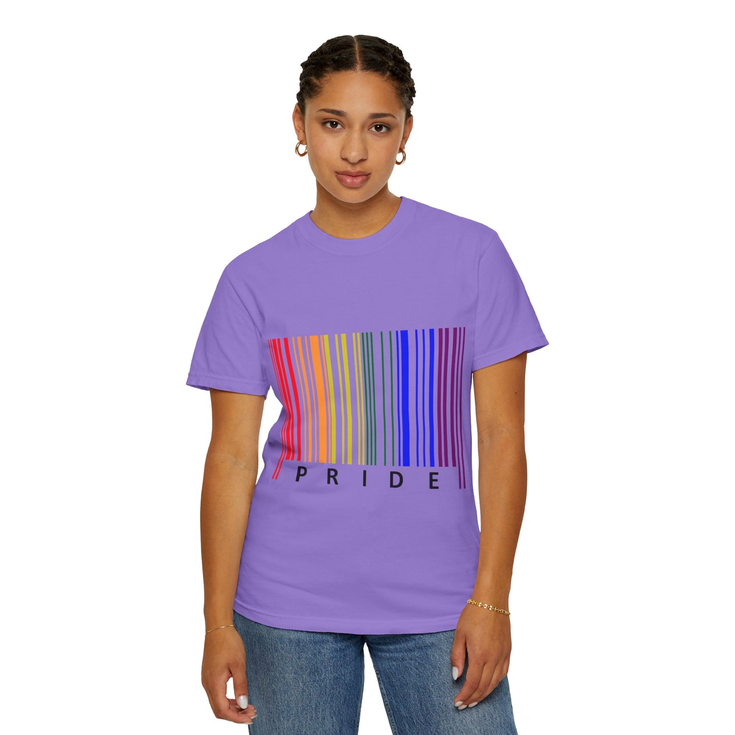 Pride Barcode Unisex Garment-Dyed T-shirt