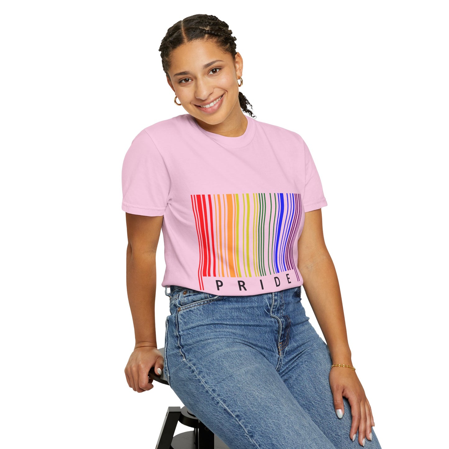 Pride Barcode Unisex Garment-Dyed T-shirt