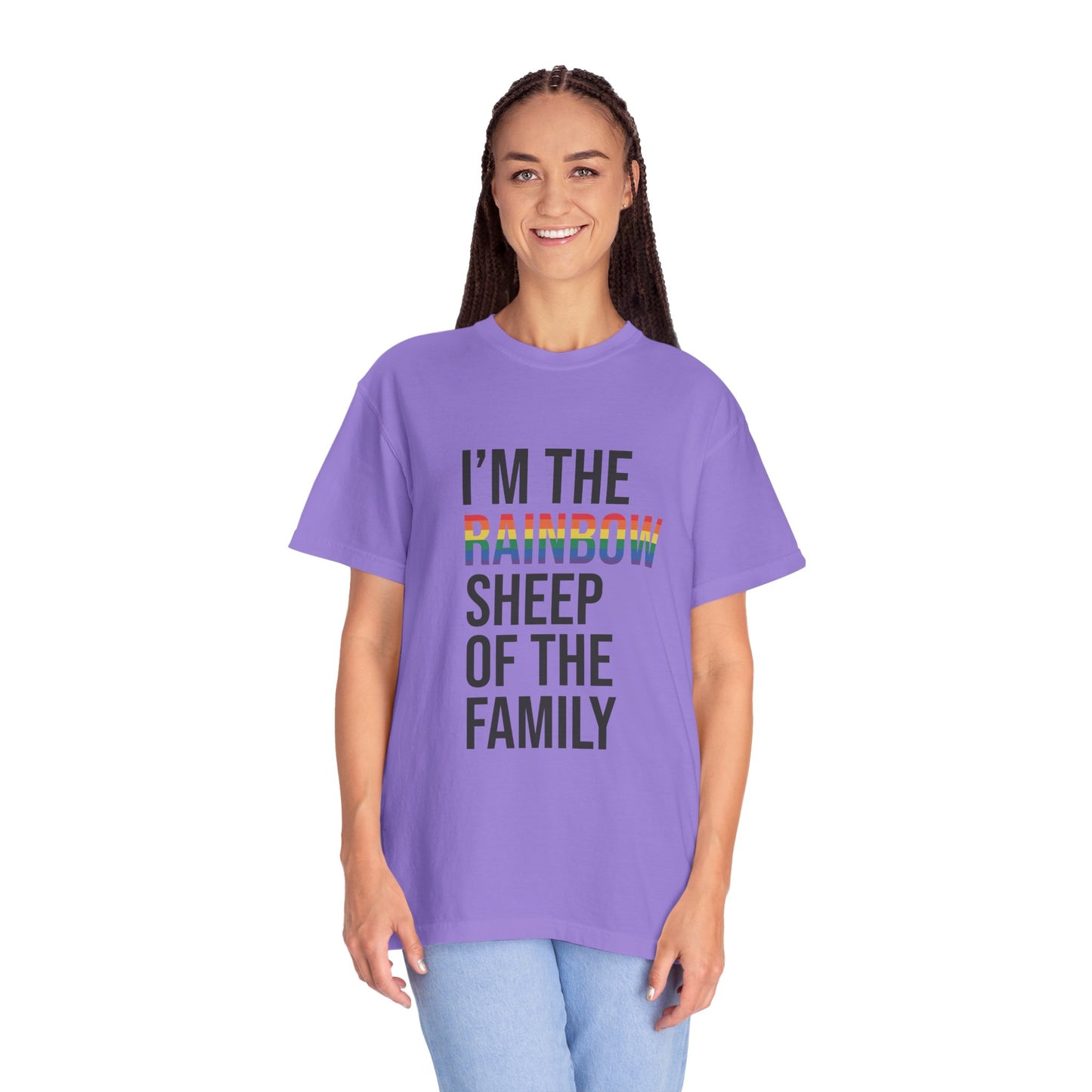 I'm The Rainbow Sheep of The Family Unisex Garment-Dyed T-shirt