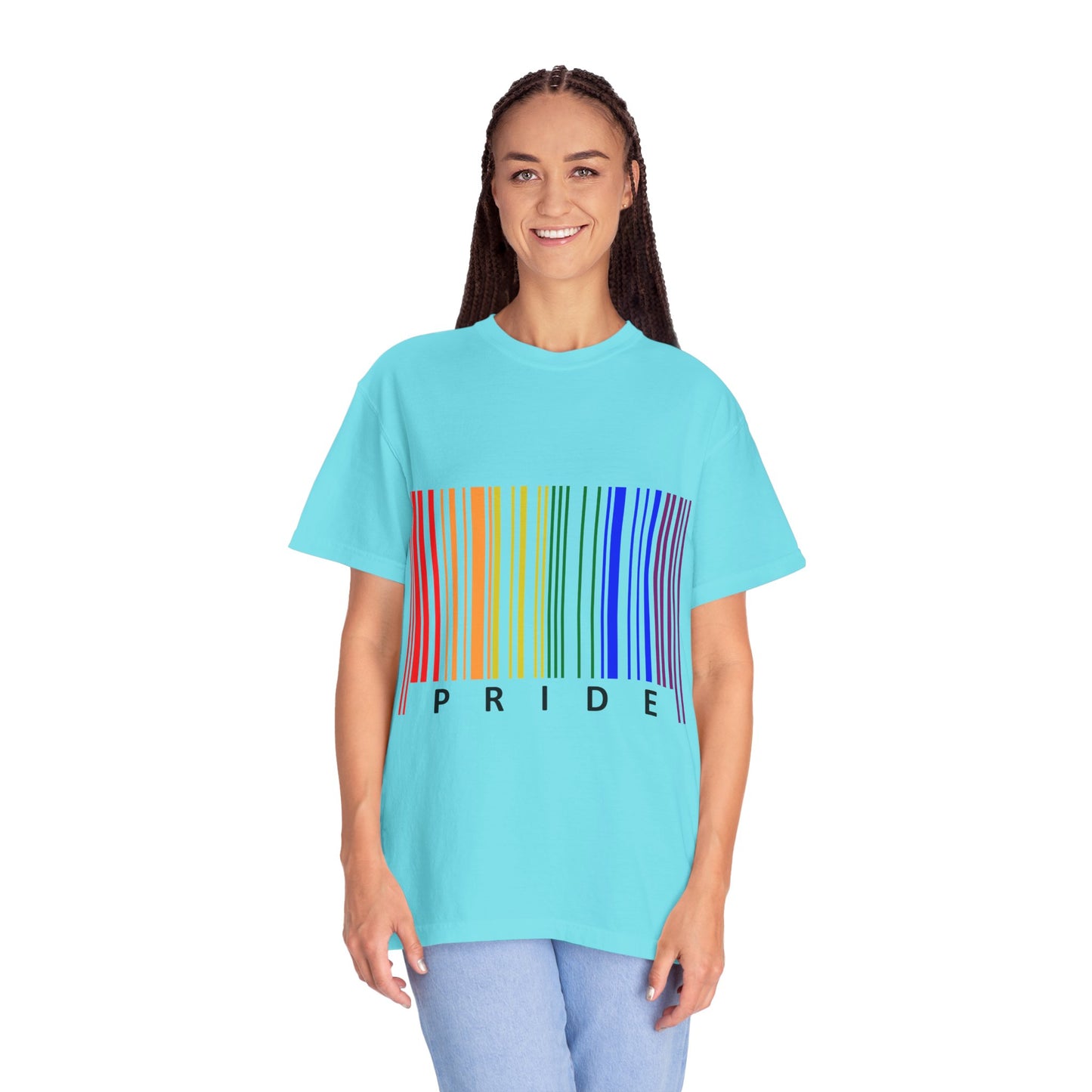 Pride Barcode Unisex Garment-Dyed T-shirt