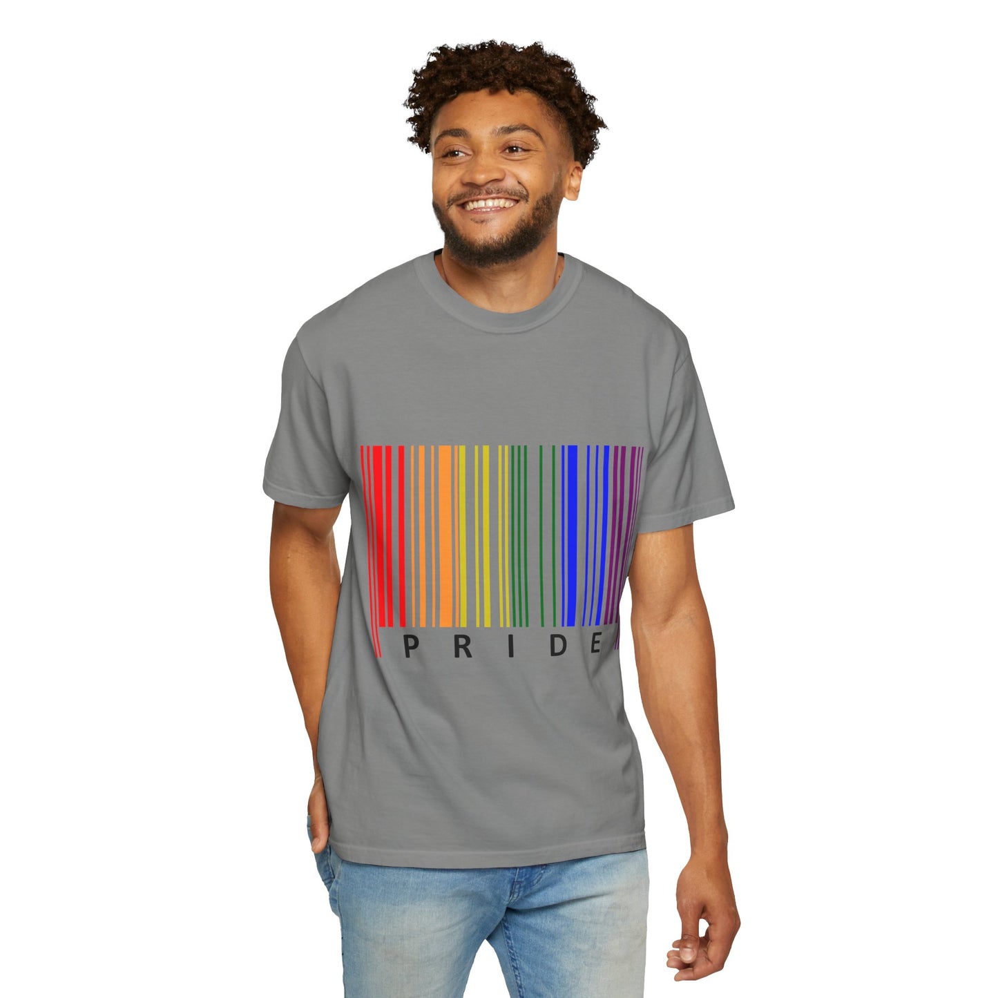 Pride Barcode Unisex Garment-Dyed T-shirt