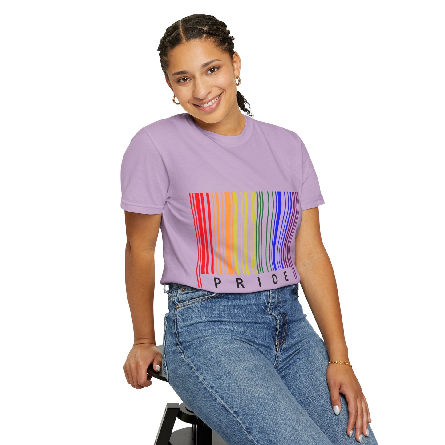 Pride Barcode Unisex Garment-Dyed T-shirt