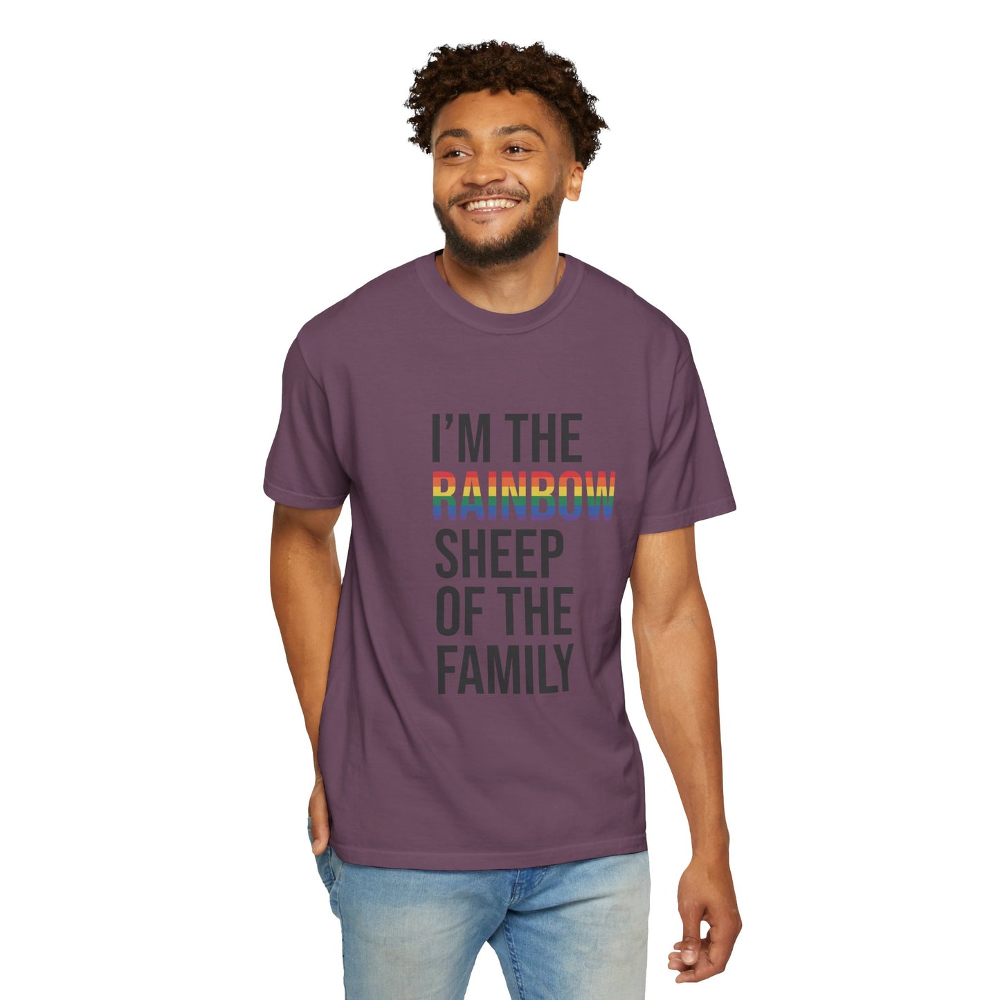 I'm The Rainbow Sheep of The Family Unisex Garment-Dyed T-shirt