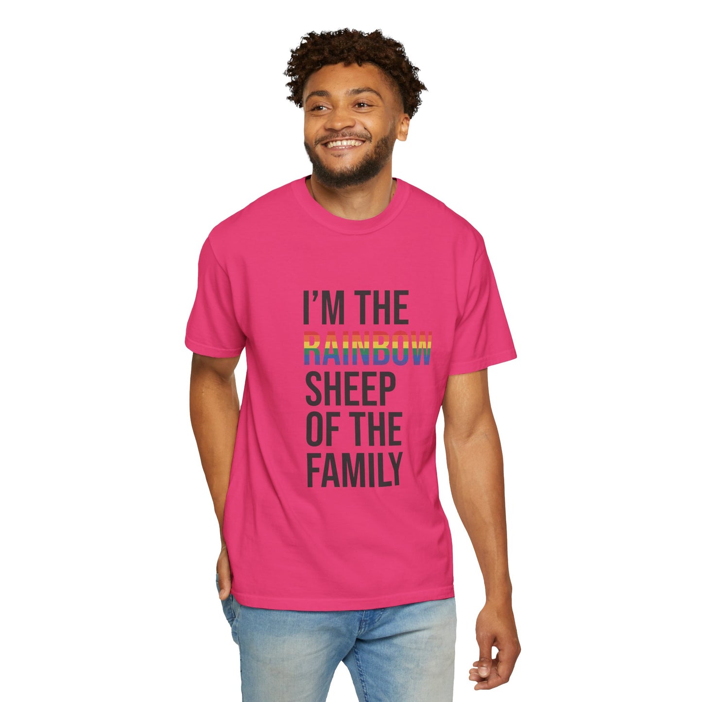 I'm The Rainbow Sheep of The Family Unisex Garment-Dyed T-shirt