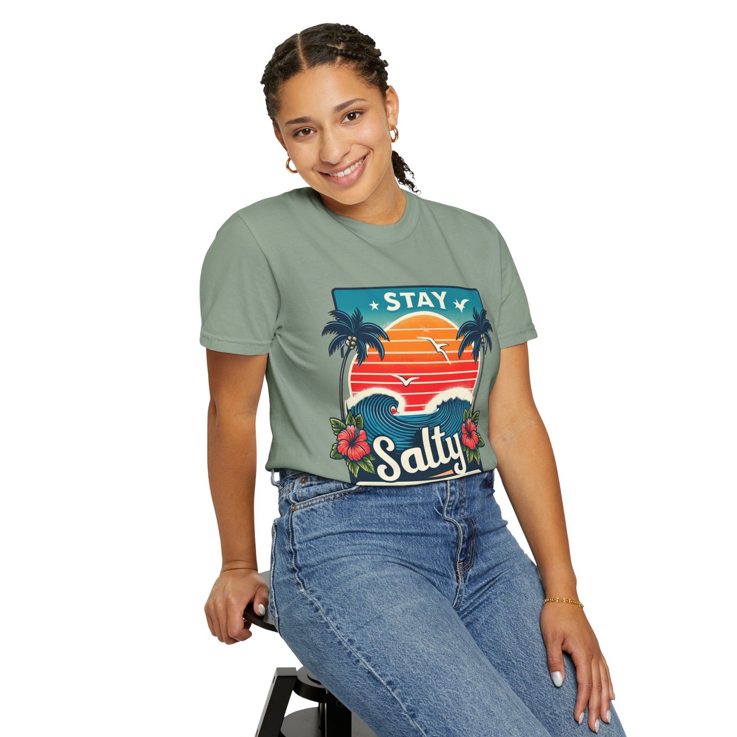 Stay Salty Unisex Garment-Dyed T-shirt