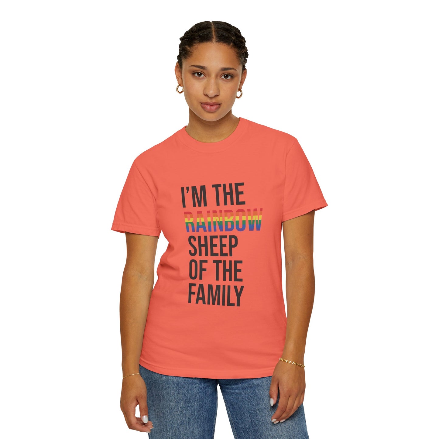 I'm The Rainbow Sheep of The Family Unisex Garment-Dyed T-shirt