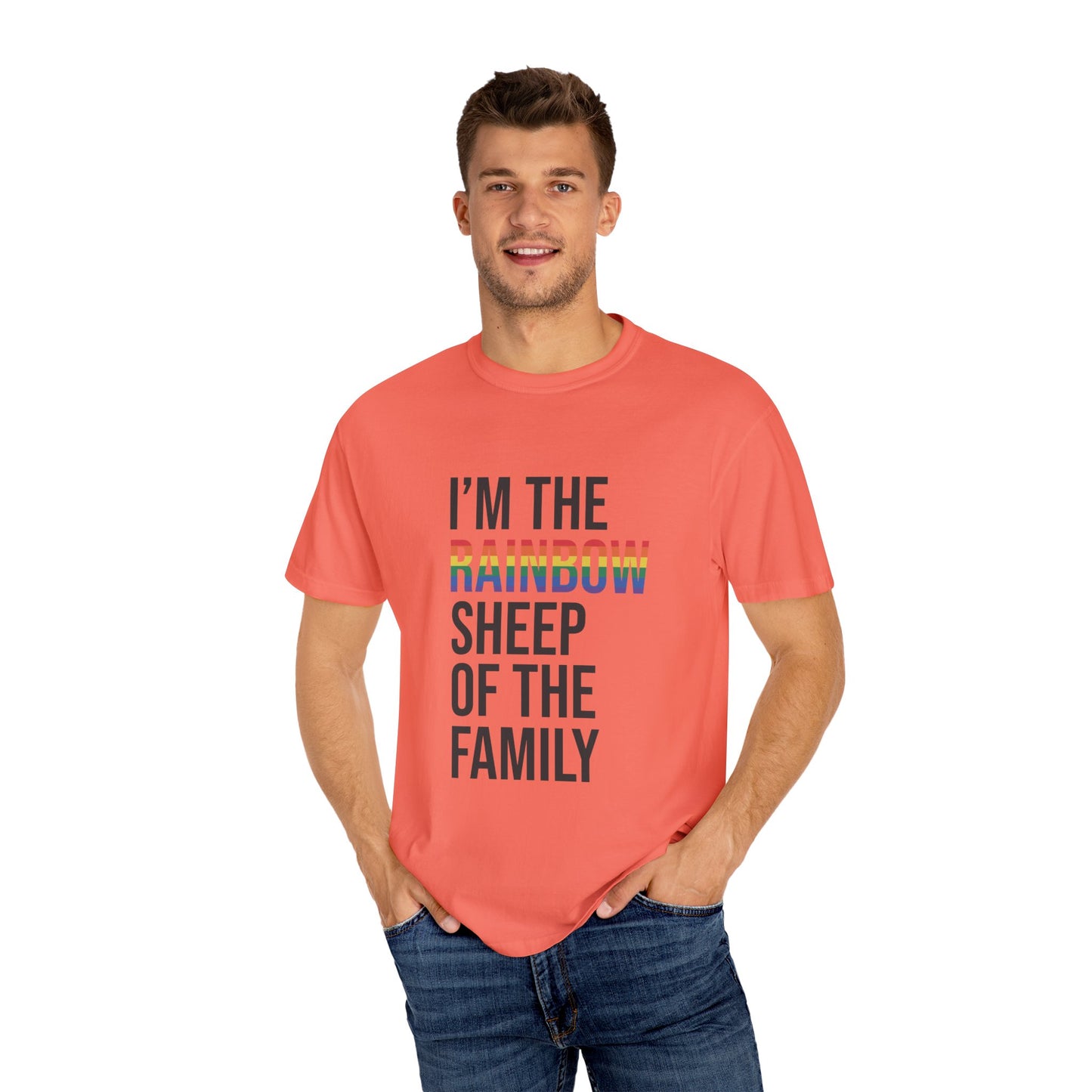 I'm The Rainbow Sheep of The Family Unisex Garment-Dyed T-shirt