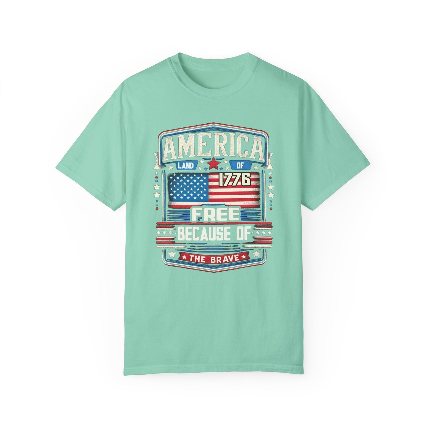 America Land of the Free  Unisex Garment-Dyed T-shirt