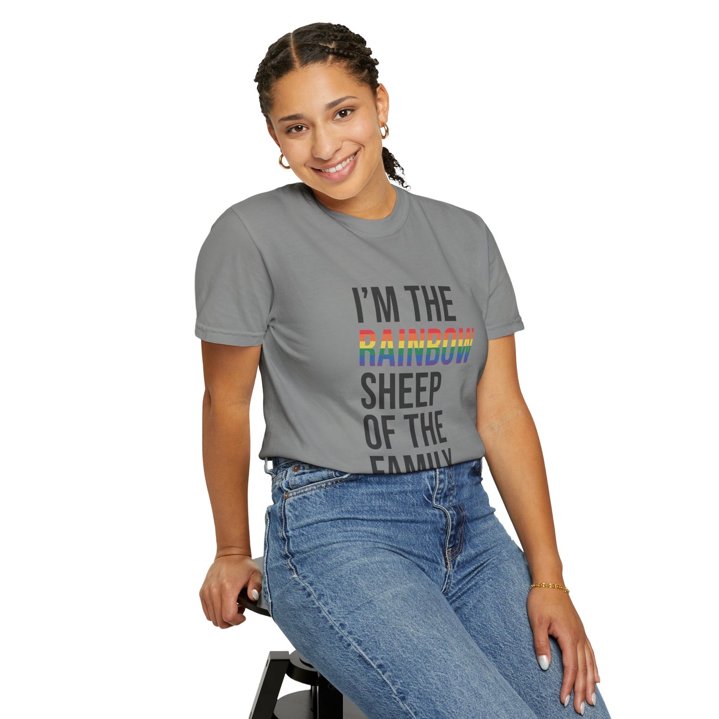 I'm The Rainbow Sheep of The Family Unisex Garment-Dyed T-shirt