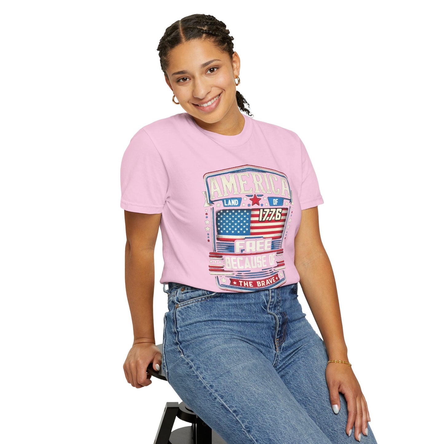 America Land of the Free  Unisex Garment-Dyed T-shirt