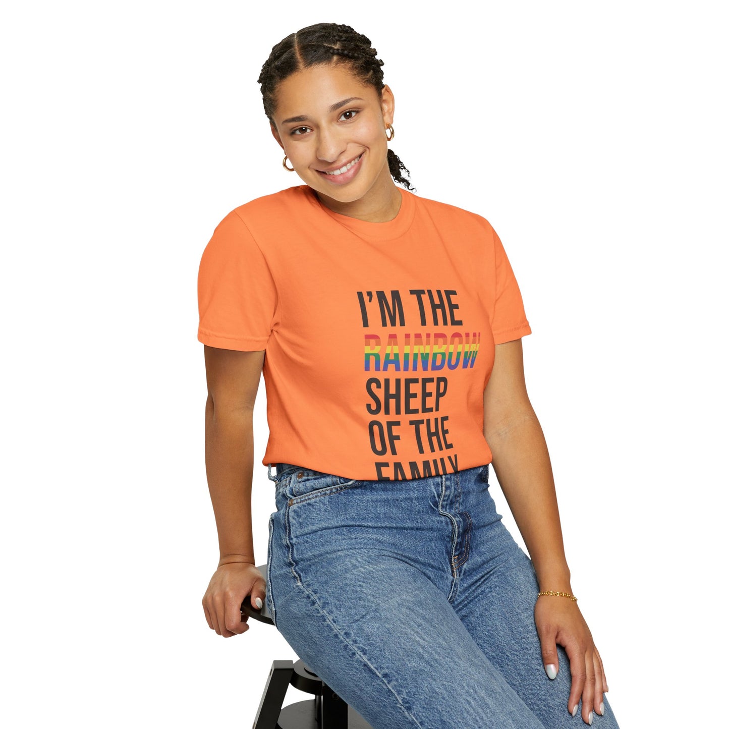 I'm The Rainbow Sheep of The Family Unisex Garment-Dyed T-shirt