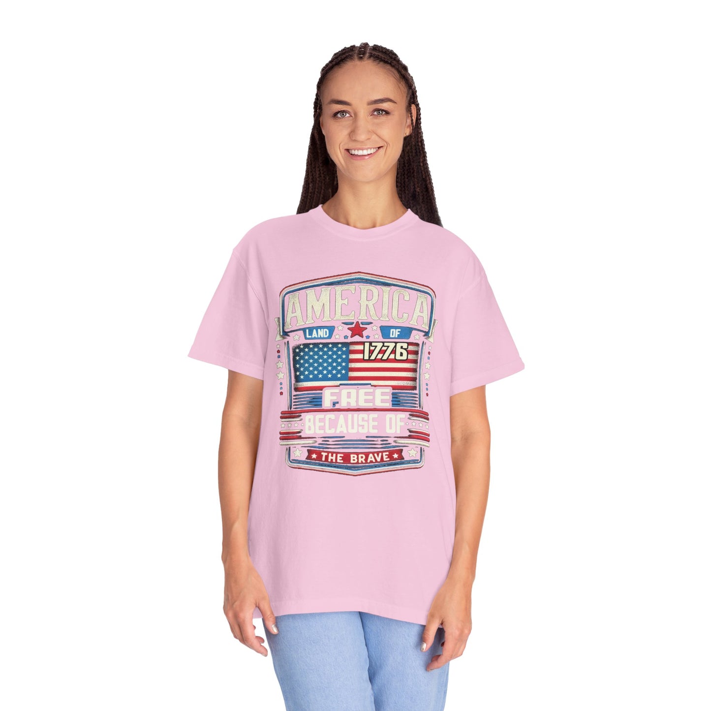 America Land of the Free  Unisex Garment-Dyed T-shirt