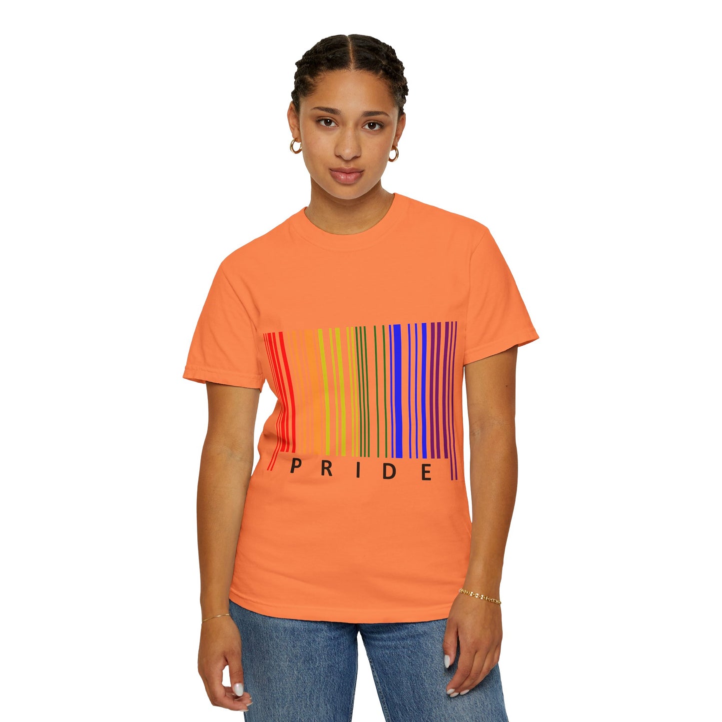 Pride Barcode Unisex Garment-Dyed T-shirt