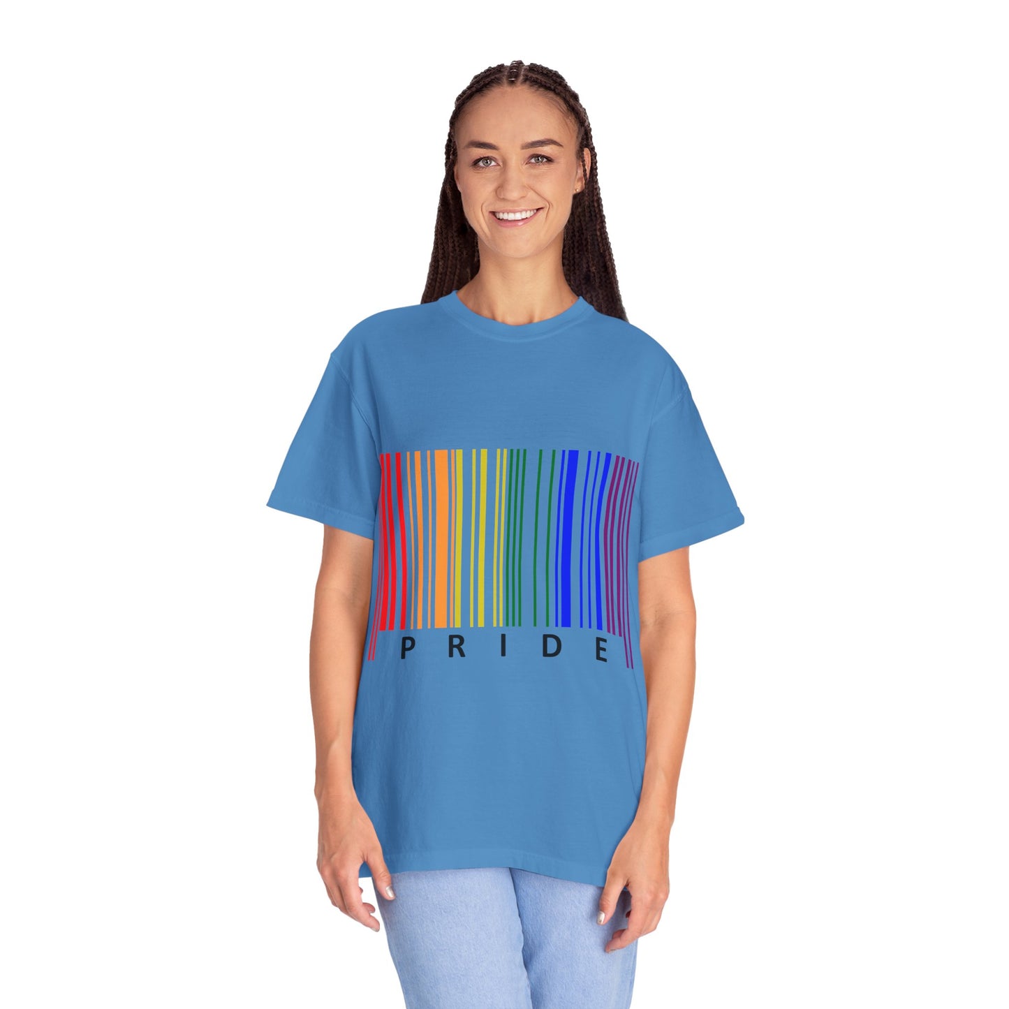 Pride Barcode Unisex Garment-Dyed T-shirt