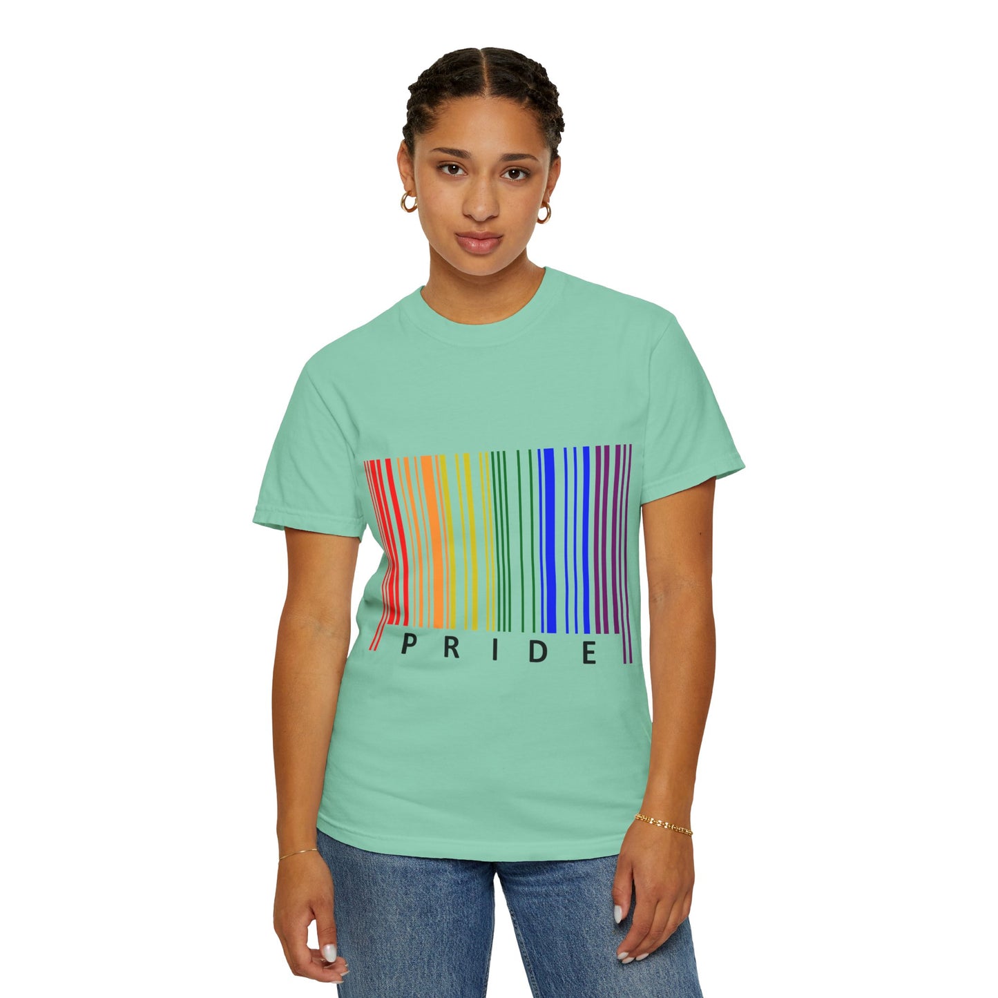 Pride Barcode Unisex Garment-Dyed T-shirt