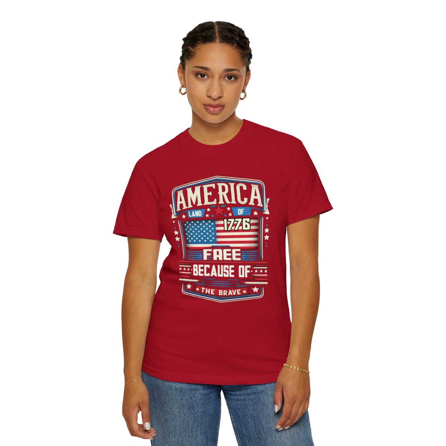 America Land of the Free  Unisex Garment-Dyed T-shirt