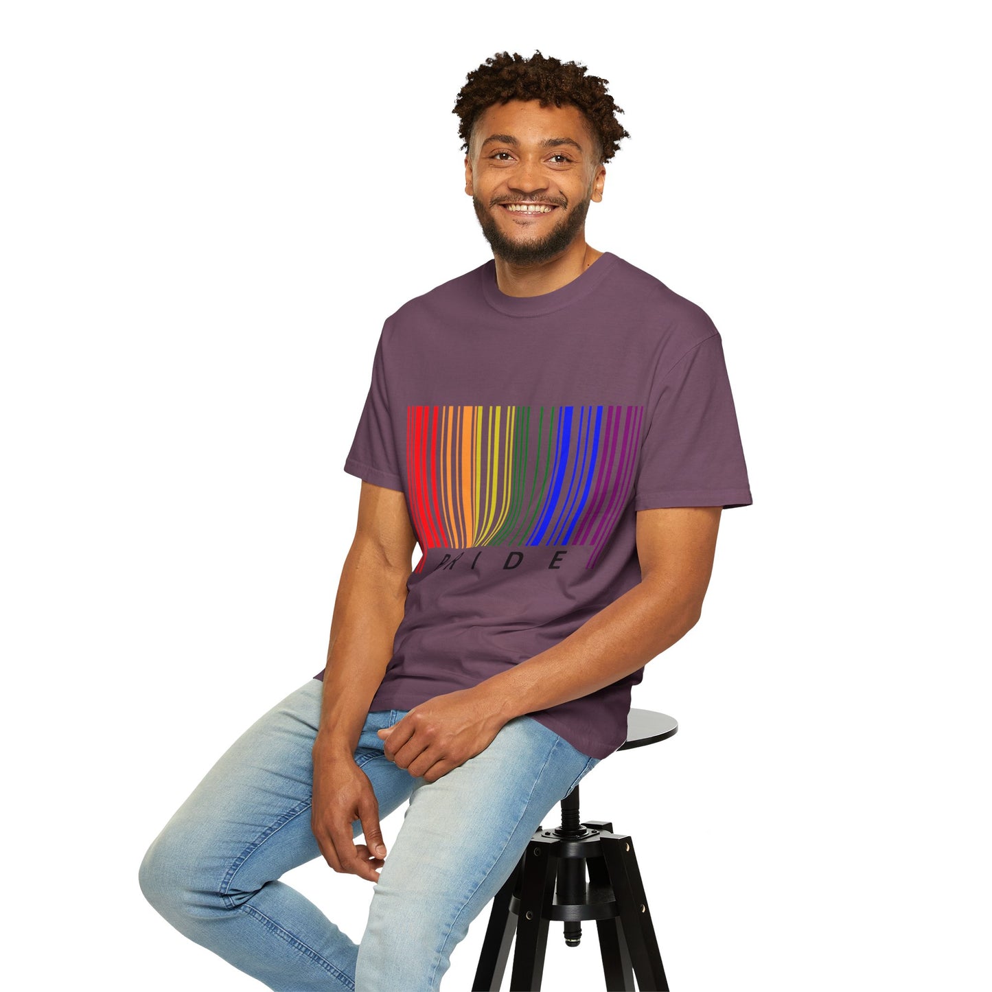 Pride Barcode Unisex Garment-Dyed T-shirt