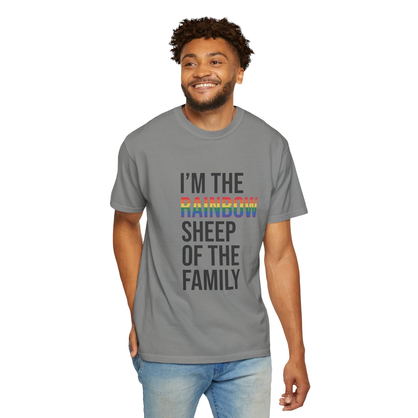 I'm The Rainbow Sheep of The Family Unisex Garment-Dyed T-shirt