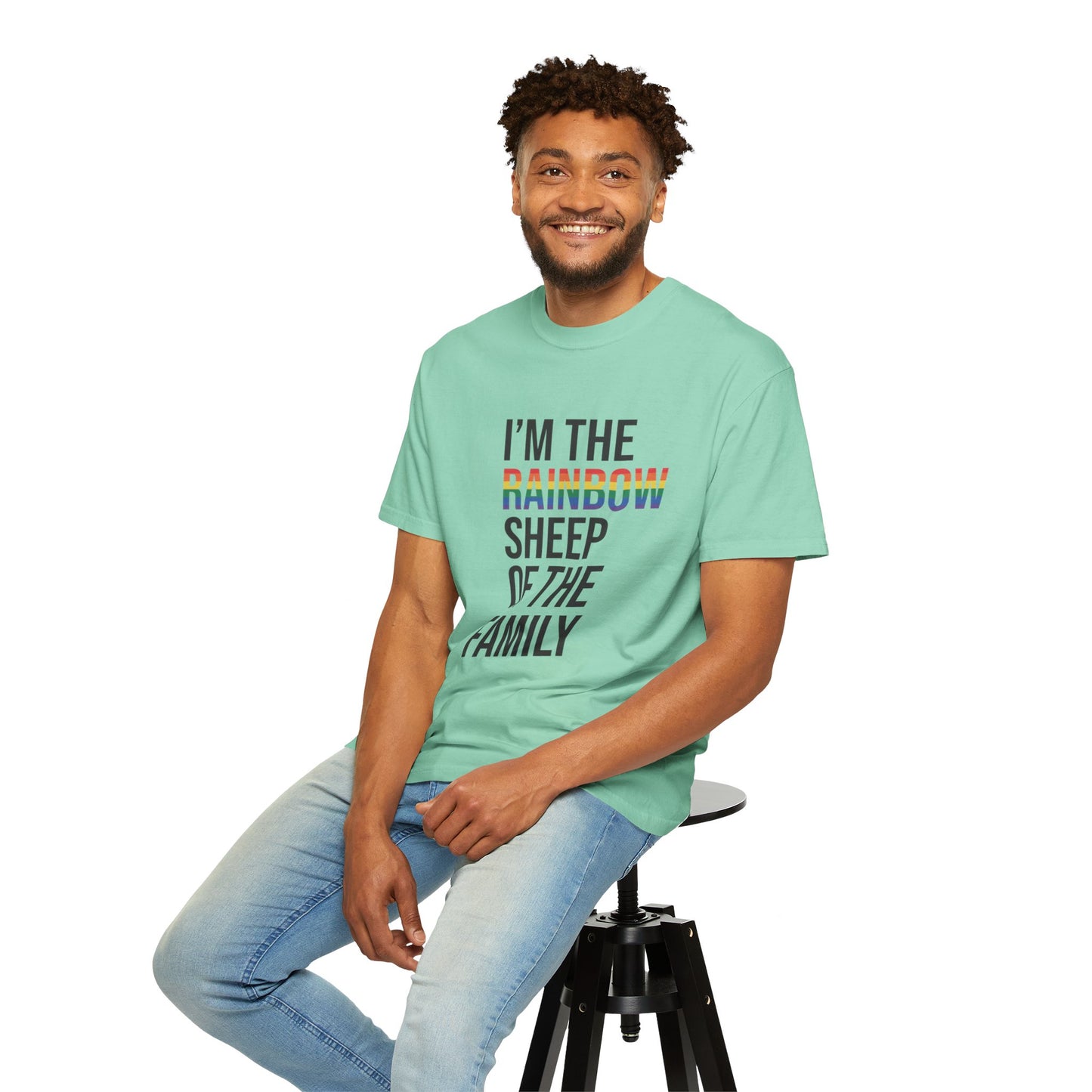 I'm The Rainbow Sheep of The Family Unisex Garment-Dyed T-shirt