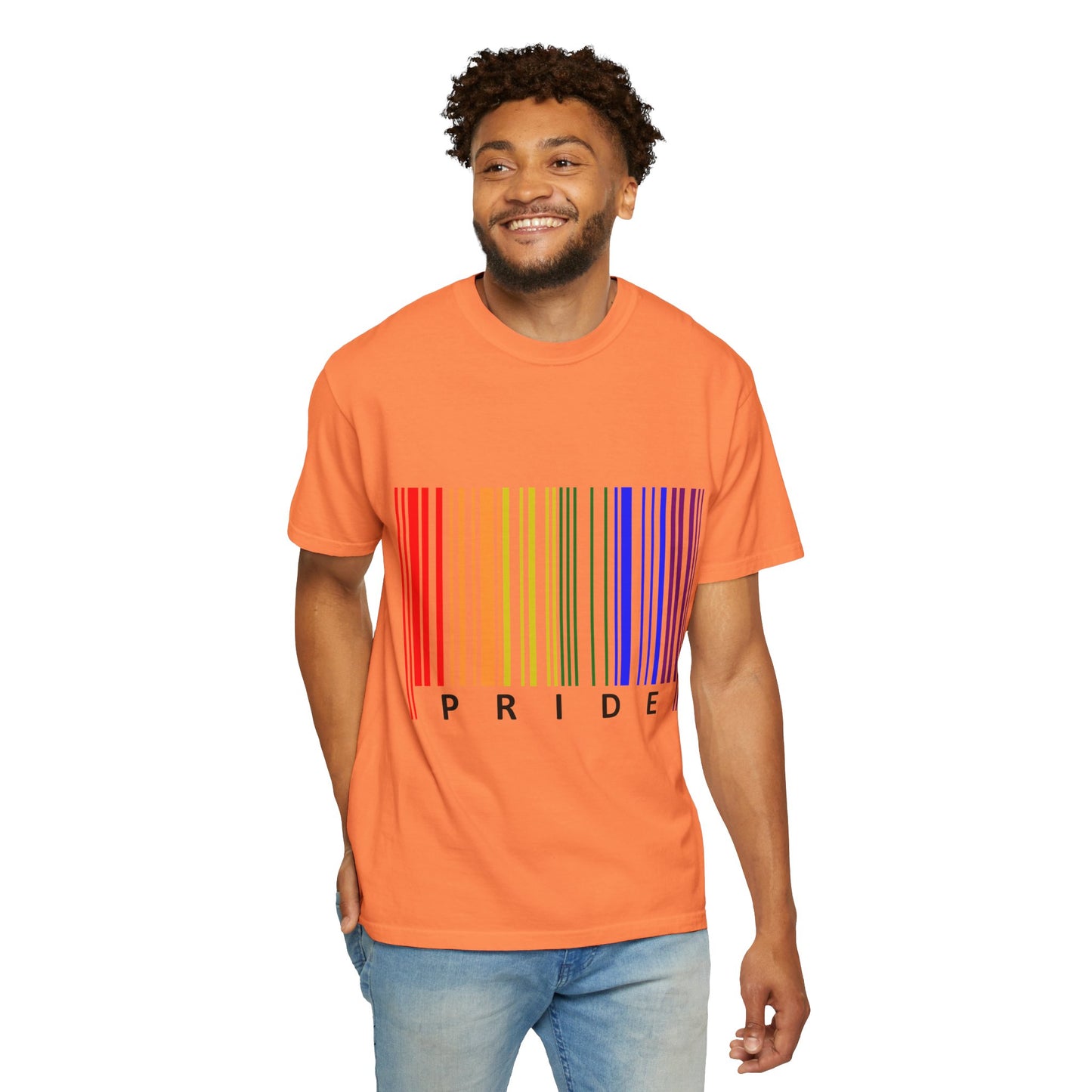 Pride Barcode Unisex Garment-Dyed T-shirt