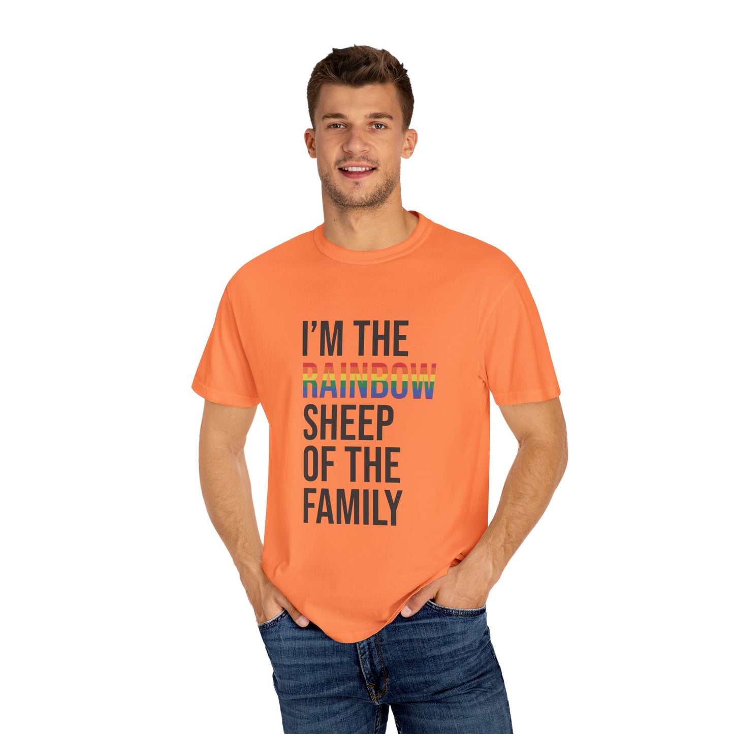 I'm The Rainbow Sheep of The Family Unisex Garment-Dyed T-shirt