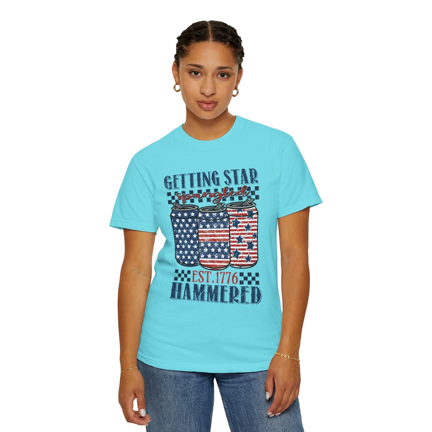 Getting Start Spangled Hammered Unisex Garment-Dyed T-shirt