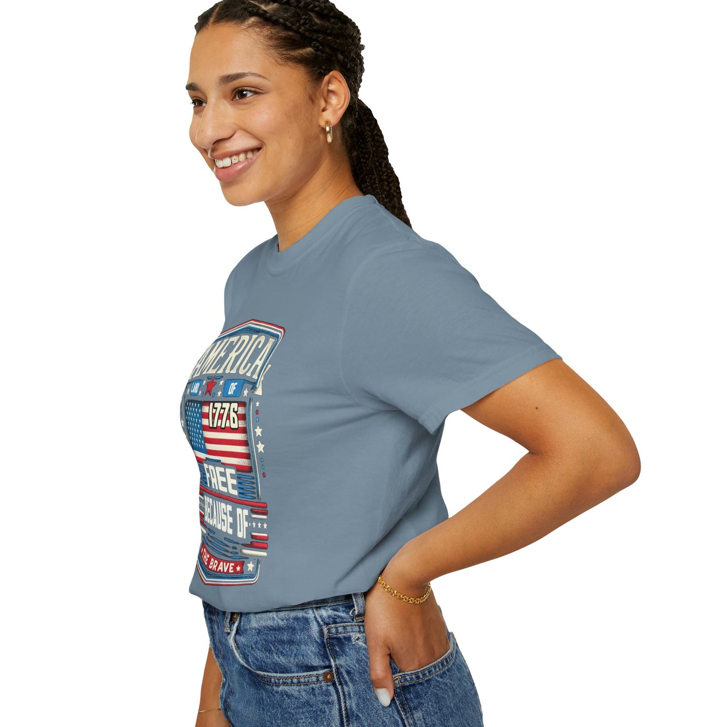 America Land of the Free  Unisex Garment-Dyed T-shirt