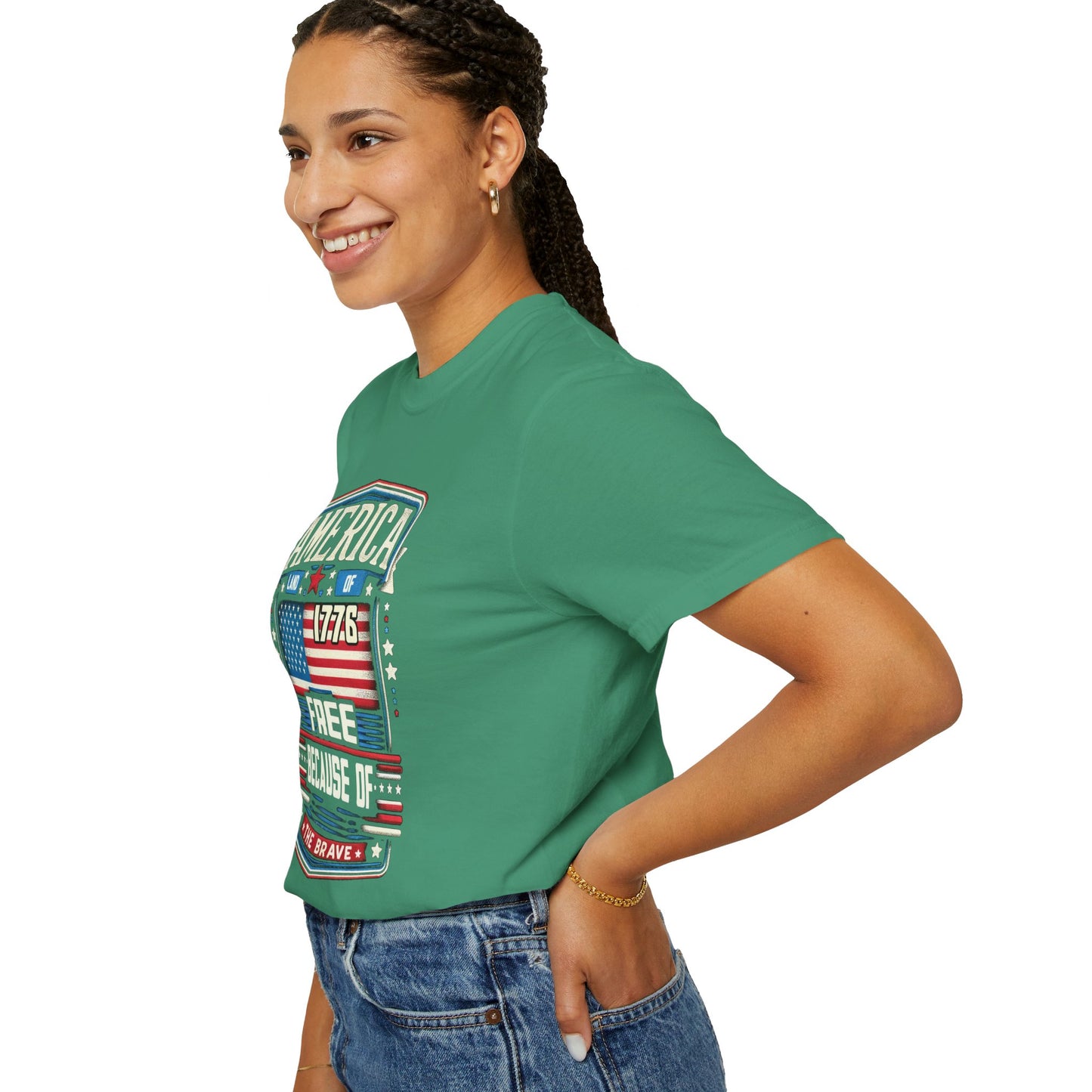 America Land of the Free  Unisex Garment-Dyed T-shirt