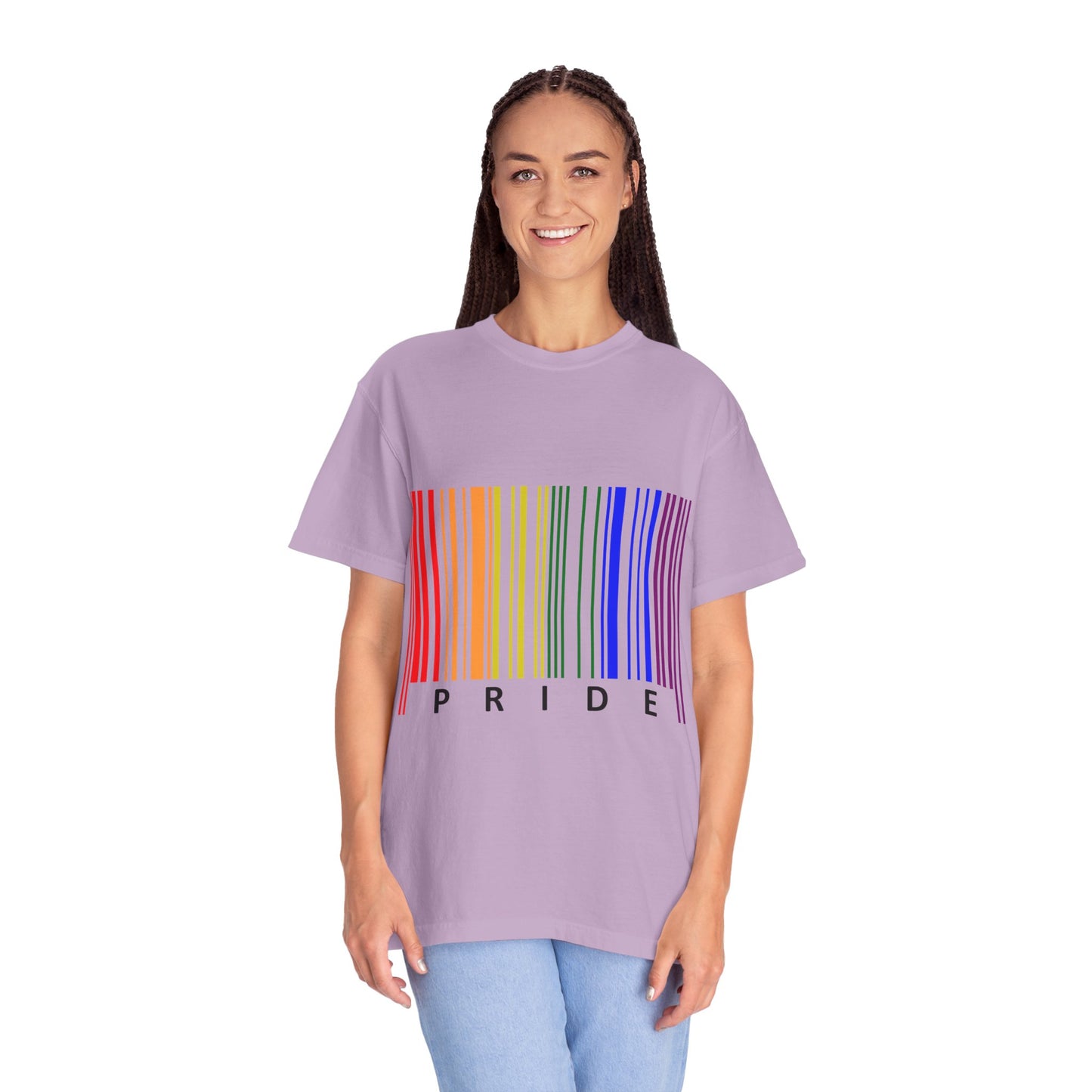 Pride Barcode Unisex Garment-Dyed T-shirt