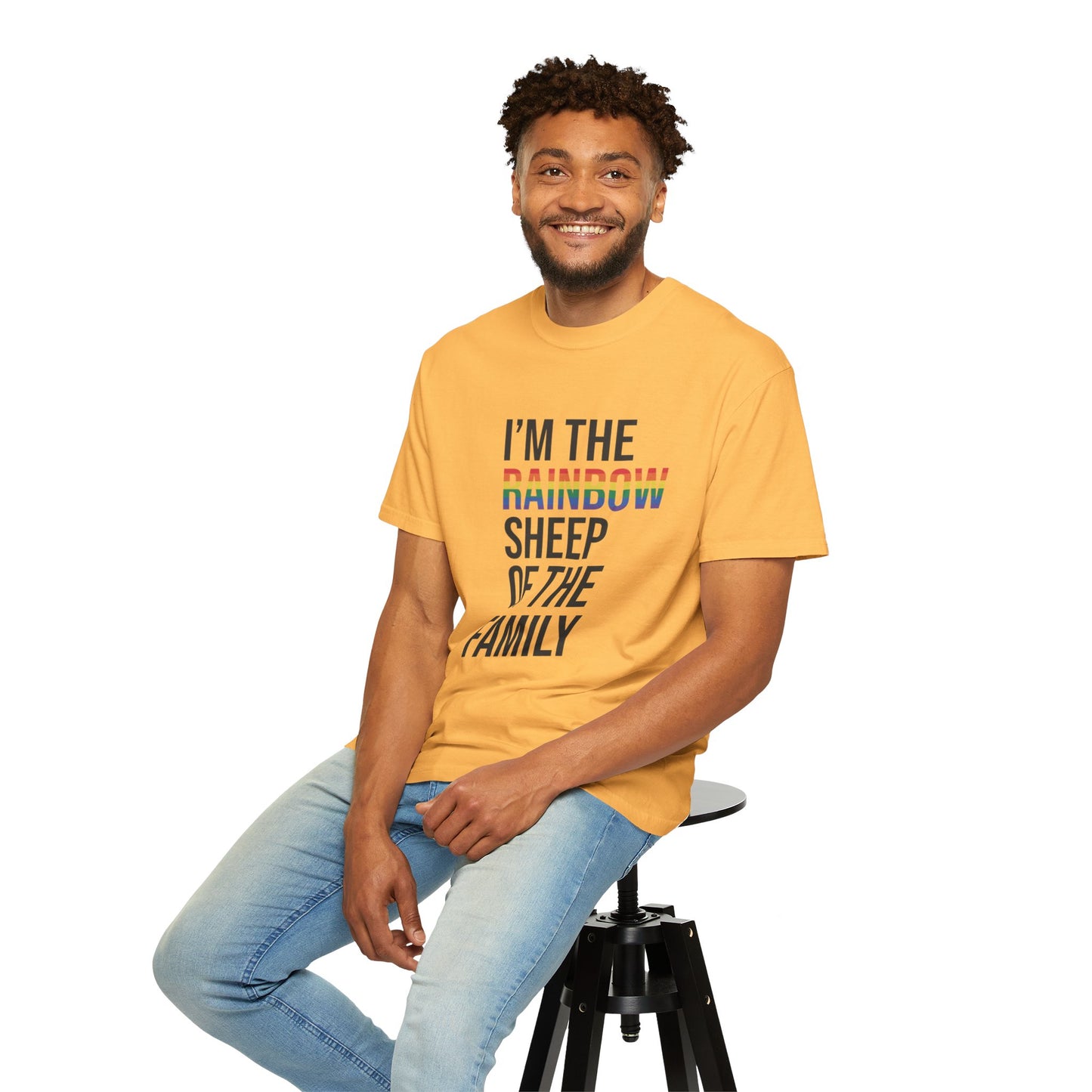 I'm The Rainbow Sheep of The Family Unisex Garment-Dyed T-shirt